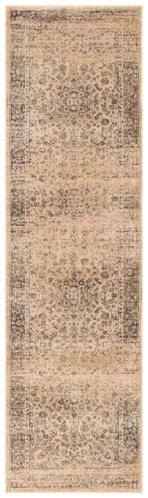 Safavieh VTG113-660-214 Vintage Alhia 2 x 14 (ft) Loomed Synthetic Warm Beige Rectangular Indoor Distressed/Overdyed Vintage Runner rug