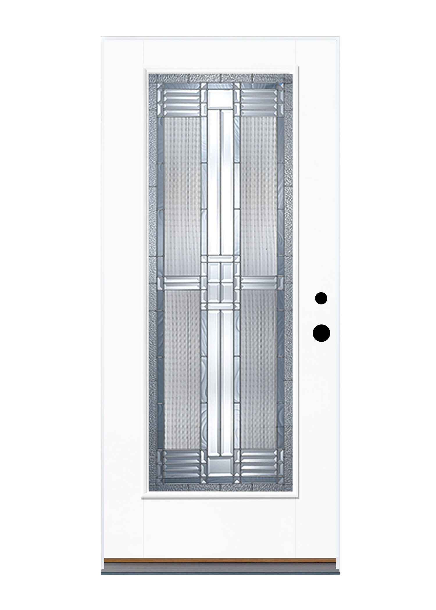 Therma-Tru Benchmark Doors SFGDT1920Z30RNOS DunThorpe 36-in x 80-in Fiberglass White Primed Prehung Front Door Full Lite