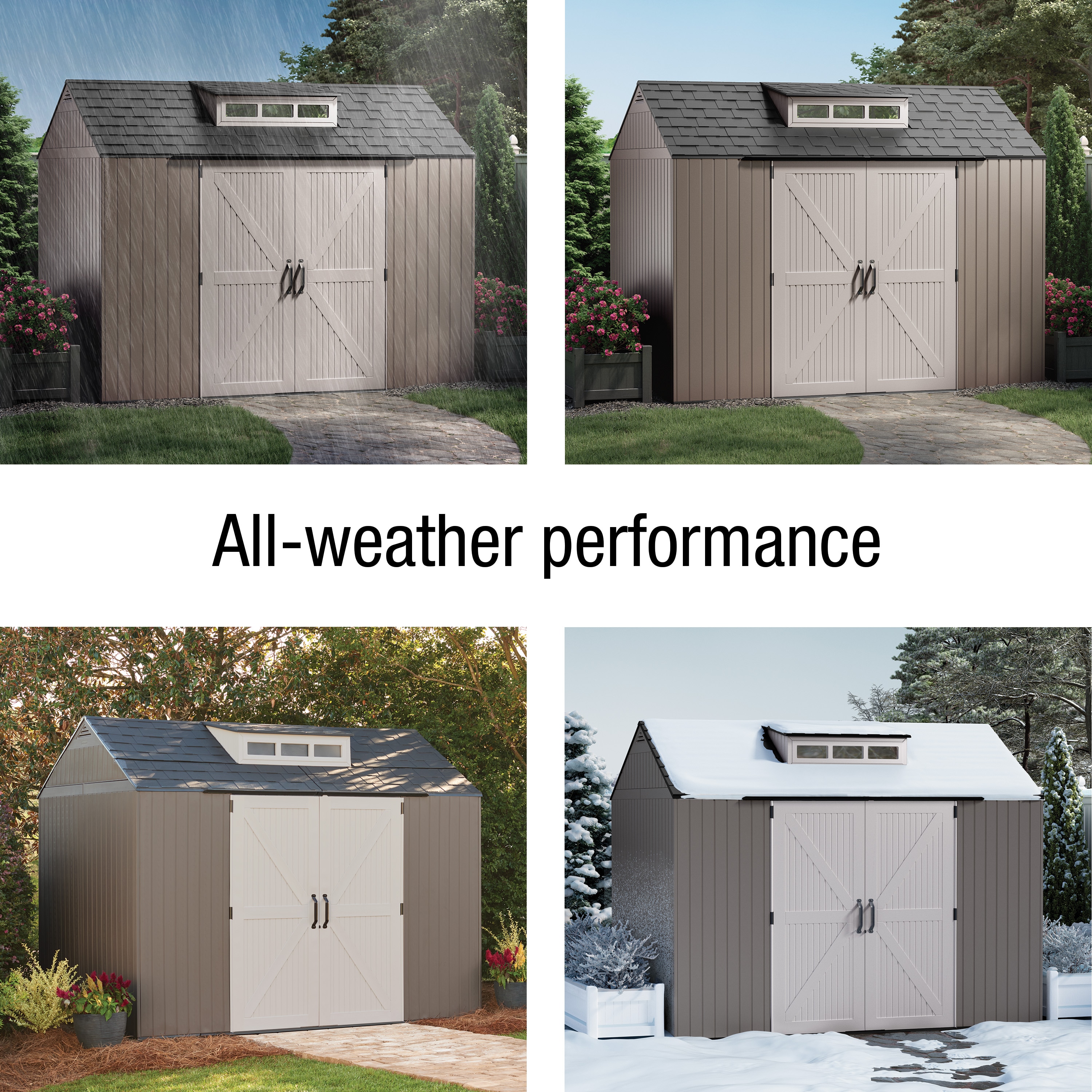 Rubbermaid 2156398 Vinyl-Resin-Storage-Buildings - View #3