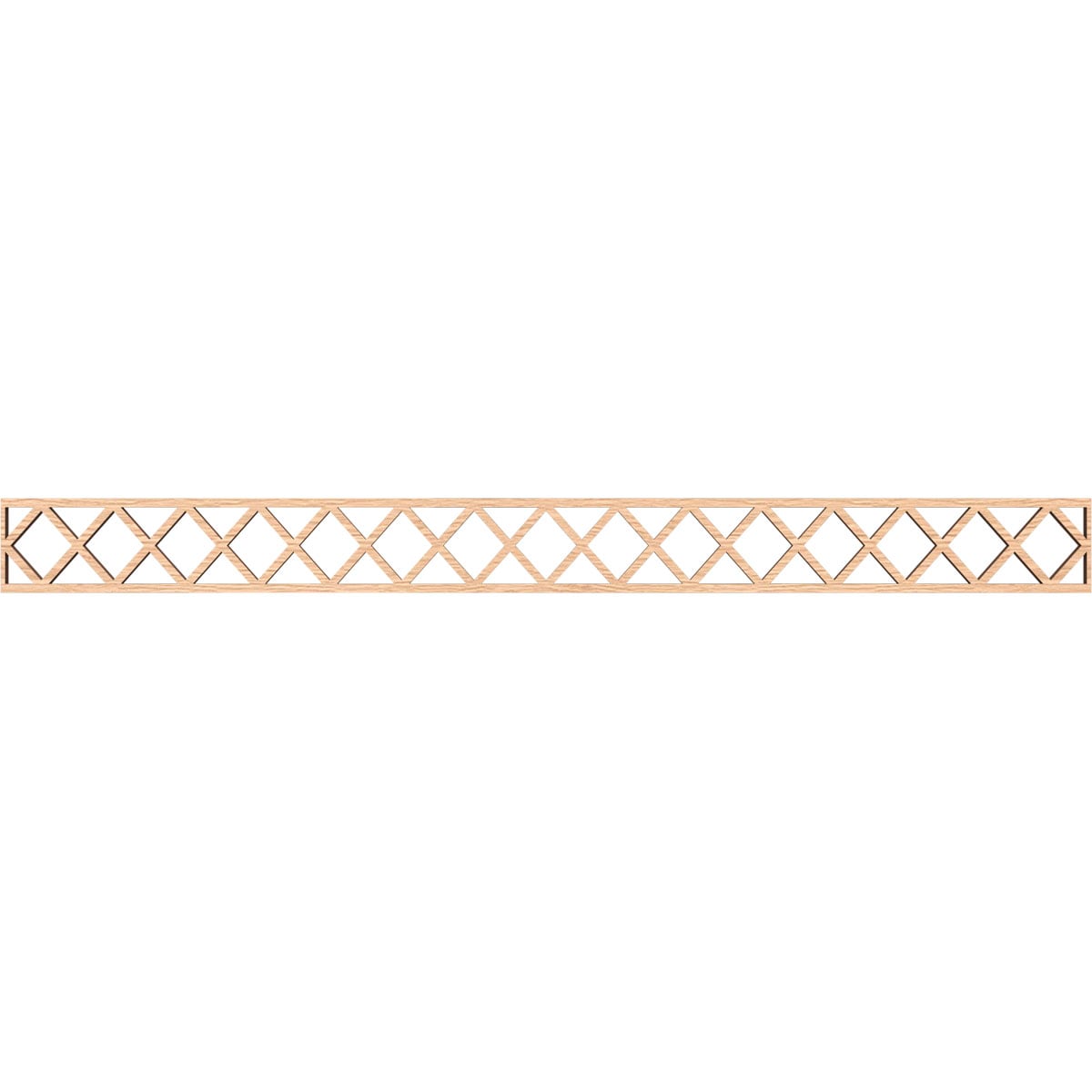 Ekena Millwork MLDB04X46WOLRO Wolford Fretwork Flat Trim 4-in x 3.87-ft Red Oak Brown Unfinished 2157017 Pierced Wall Panel Moulding