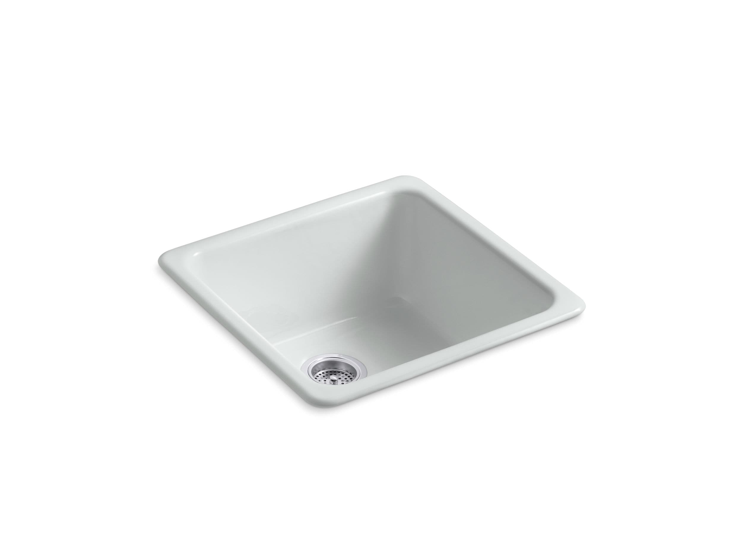 KOHLER Iron/Tones 20.75-in L x 20.75-in W Cast iron Dual-mount Residential Bar Sink #6587-95