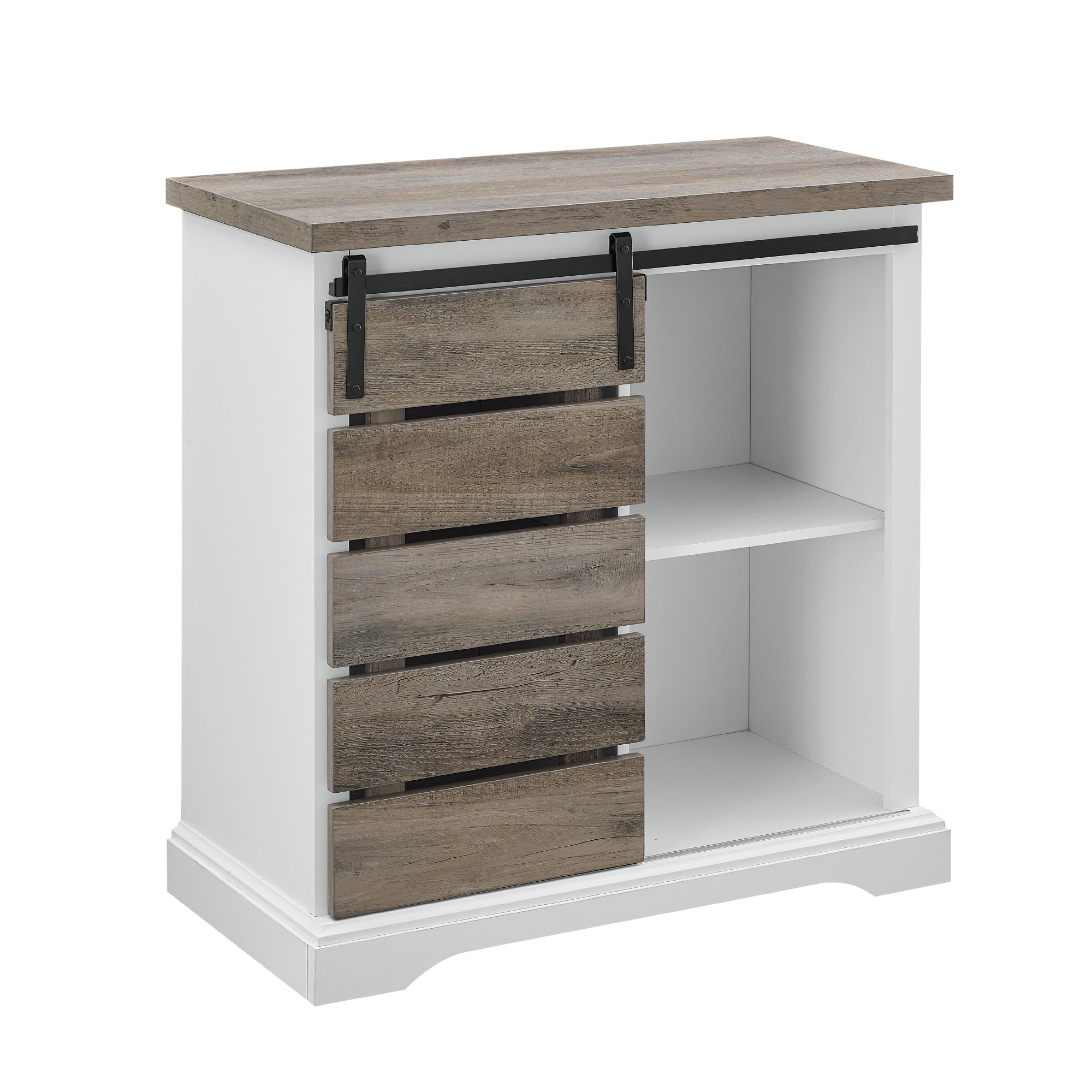 walker edison grey wash console