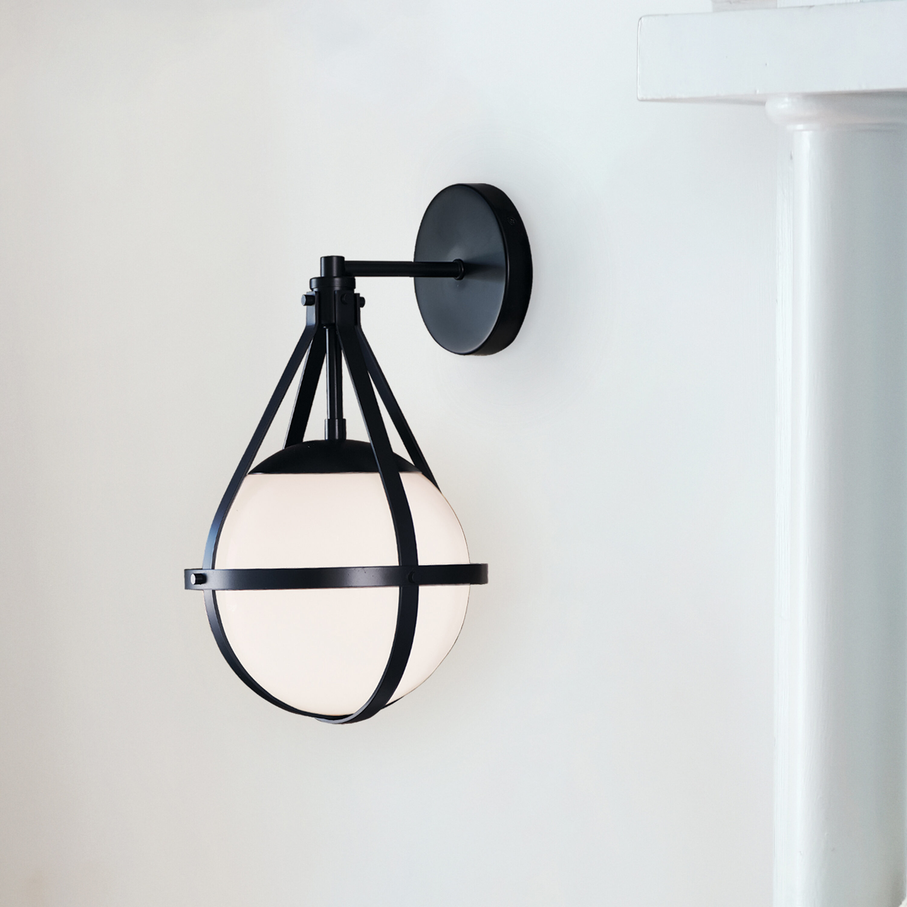 Lark 83670BK Colby 9.25-in W 1 -Light Satin Black Wall Sconce