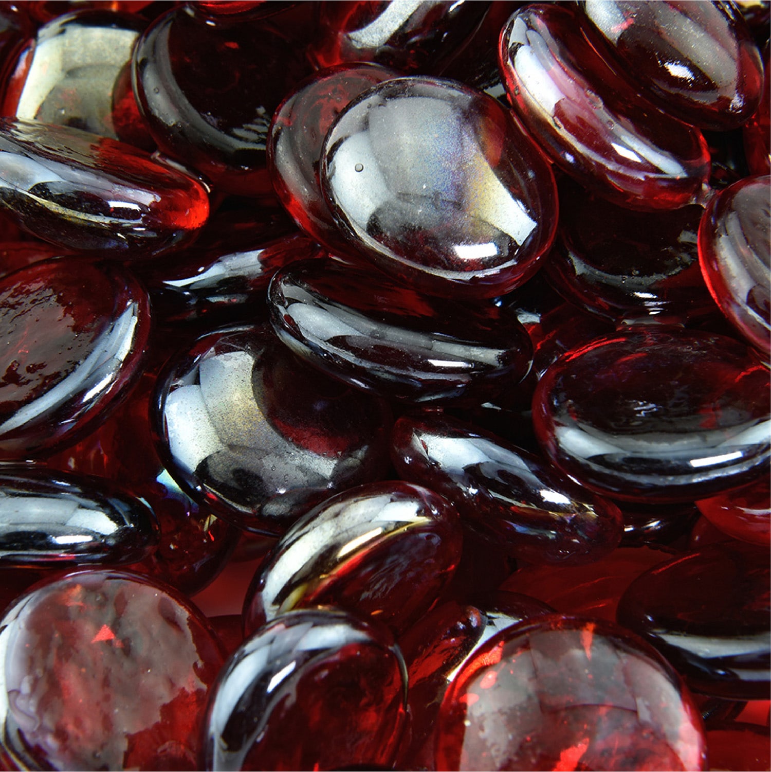 Yard Elements 01-0361 Ruby- Semi Reflective Fire Glass Beads For Indoor and Outdoor Fire Pits or Fireplaces 10 Pounds- 3/4-in