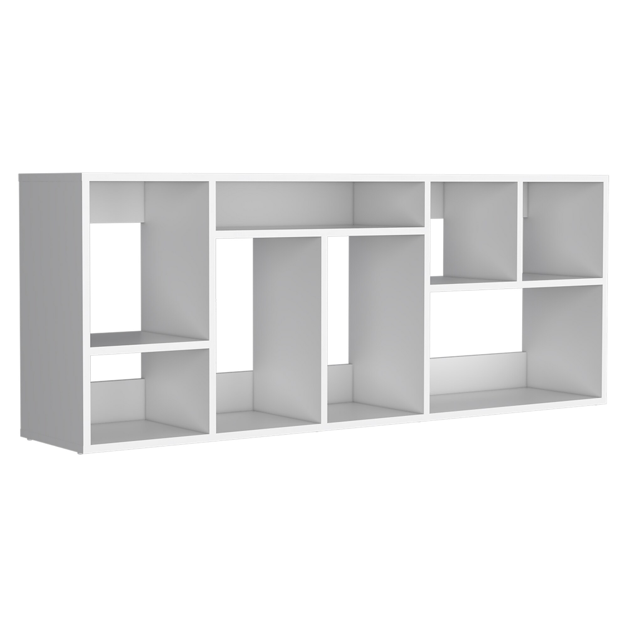 Rst Brands Paulson White Mdf 8-shelf Bookcase (63-in W X 25-in H X 13 