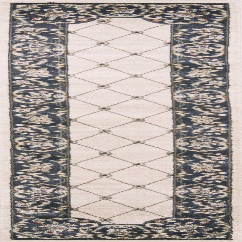 HomeRoots 353446 Bernadette 2 X 7 (ft) Rag Ivory Gray Indoor Border Runner Rug