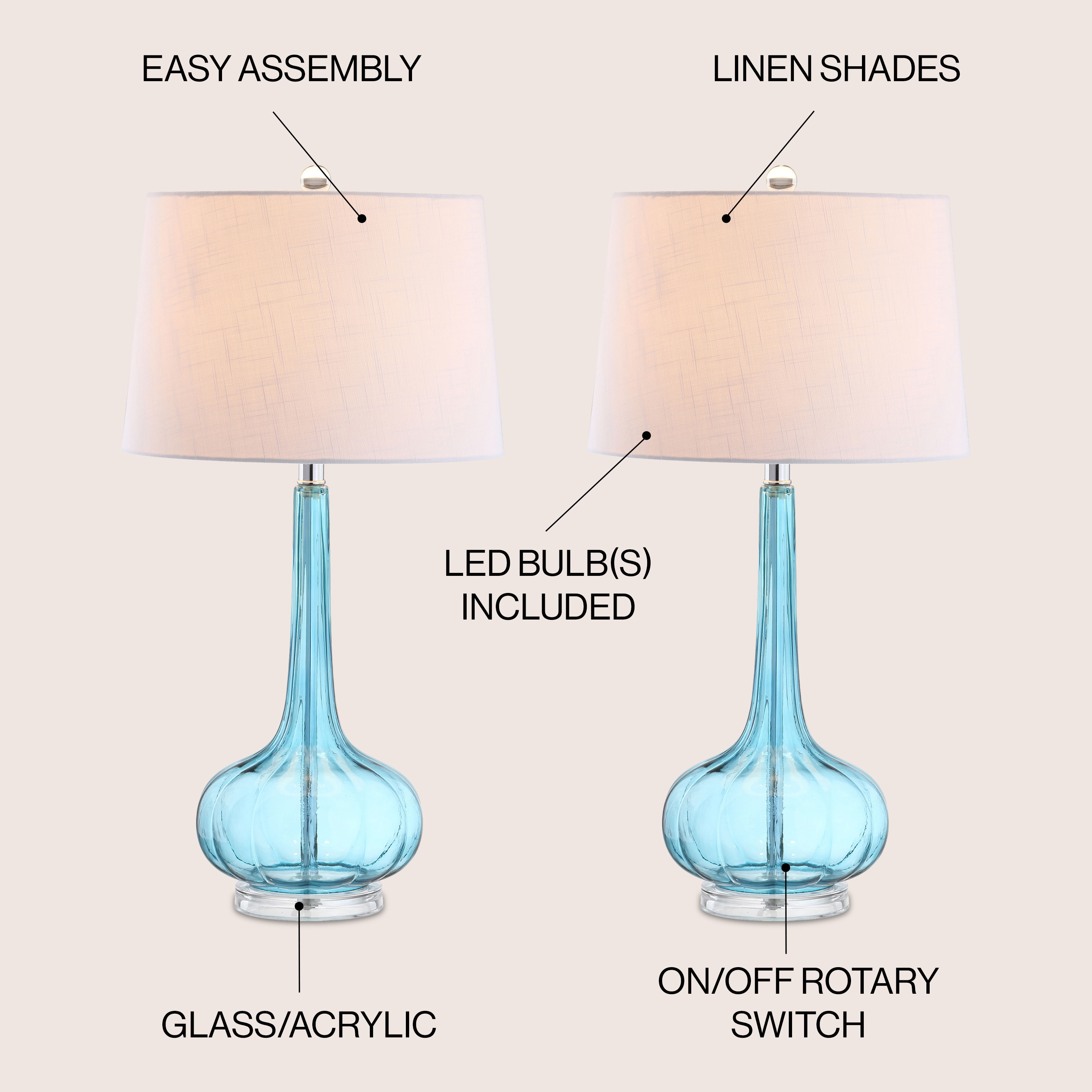 JONATHAN  Y JYL1079B-SET2 Table-Lamps - View #3