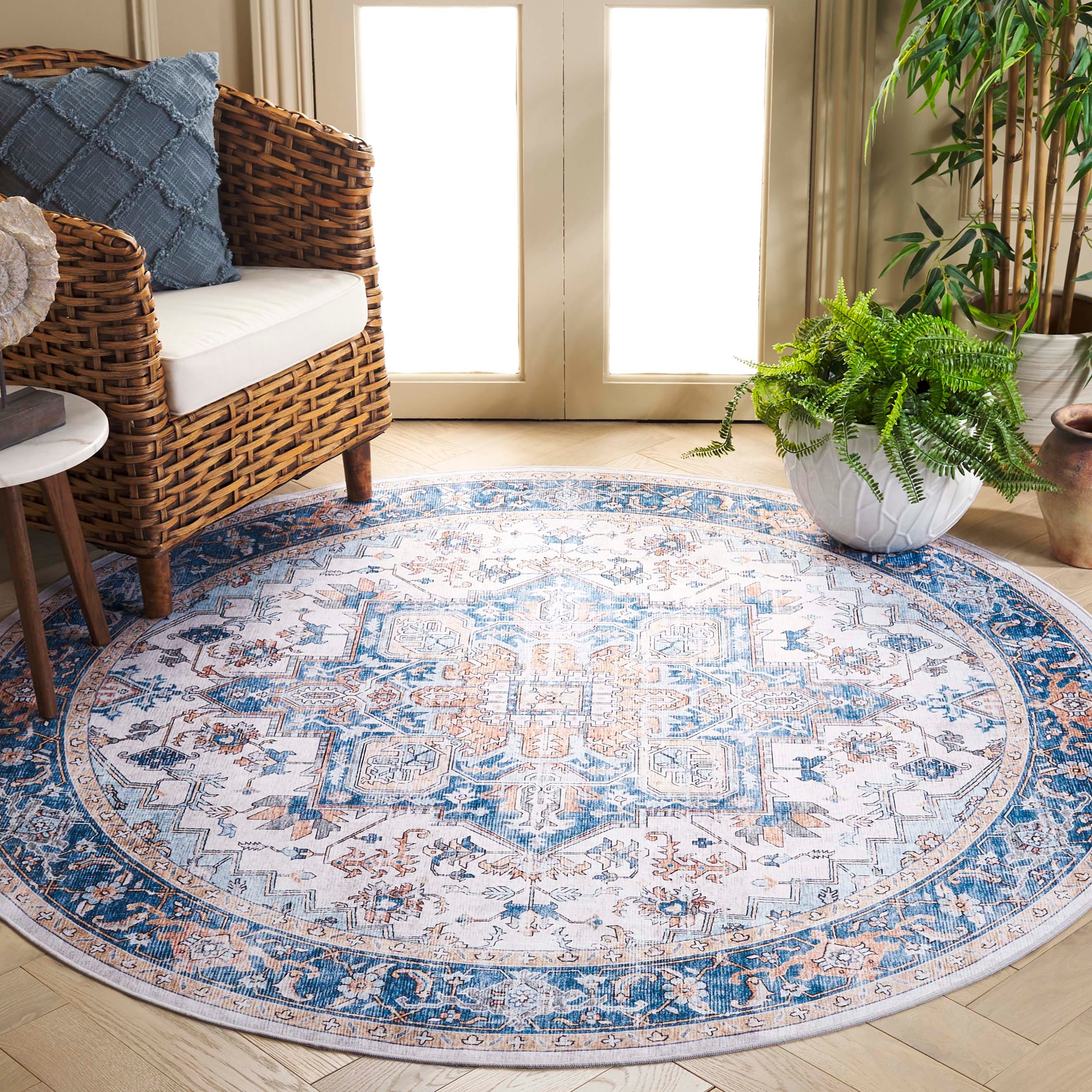 Arizona 523M Blue/Beige 6ft x 6ft Traditional Rug
