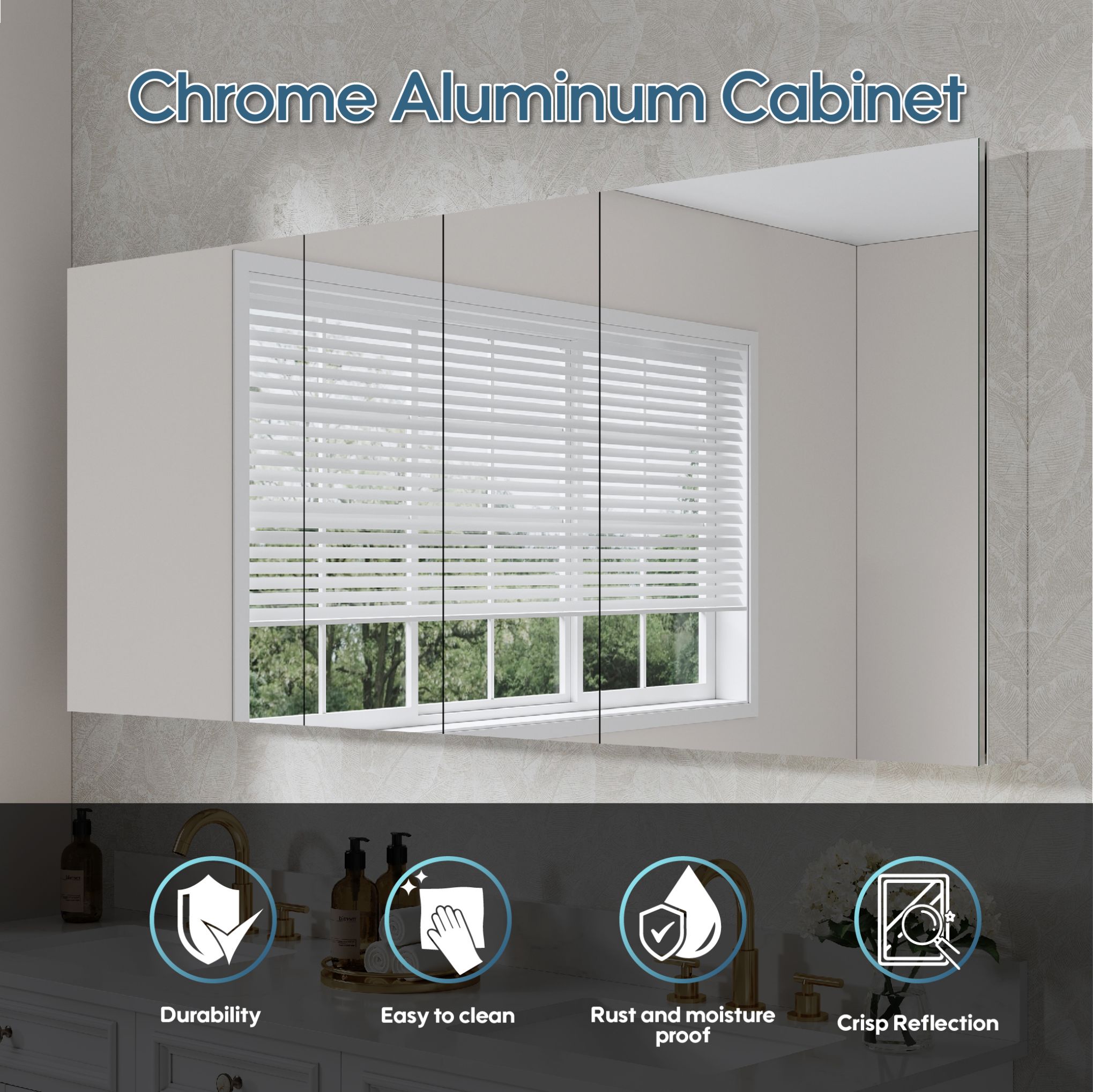 WELLFOR ROSA24121224LRLR Bathroom-Medicine-Cabinets - View #3
