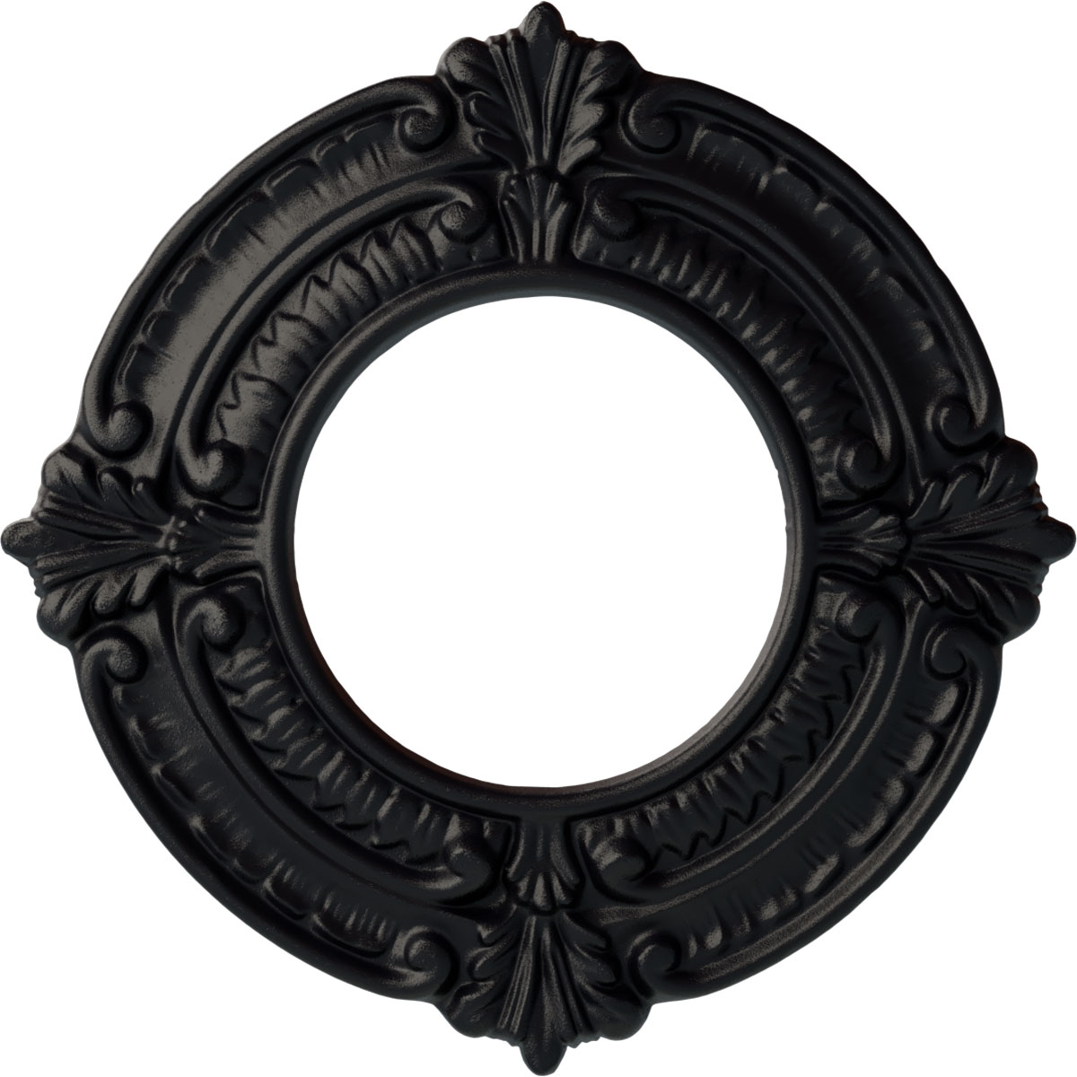 Ekena Millwork CM09BNSGS Benson 9-in W x 9-in L Painted Steel Gray Polyurethane Whole Ceiling Medallion