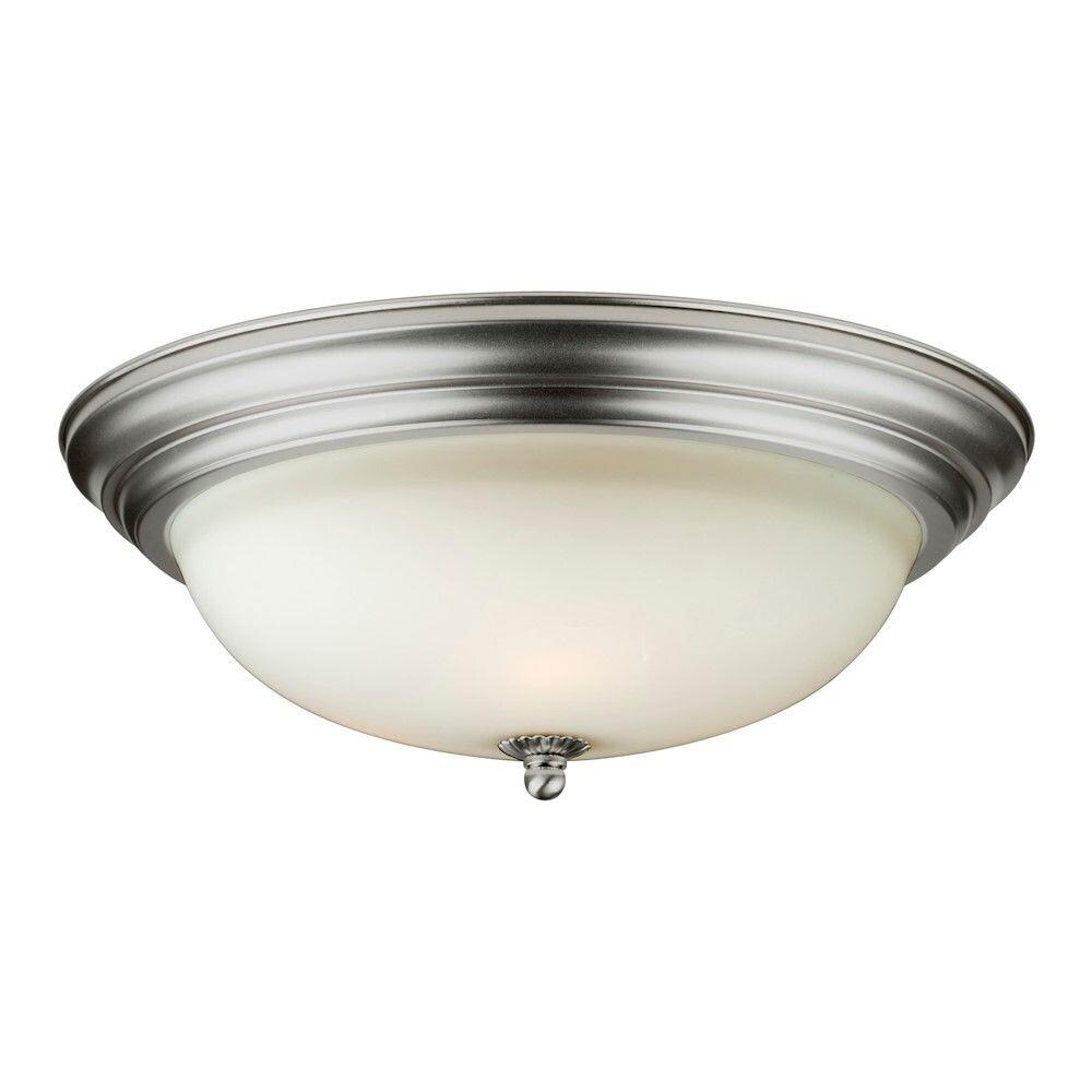  LW-FT511068 1-Light 15-in Brushed Nickel Flush Mount Light