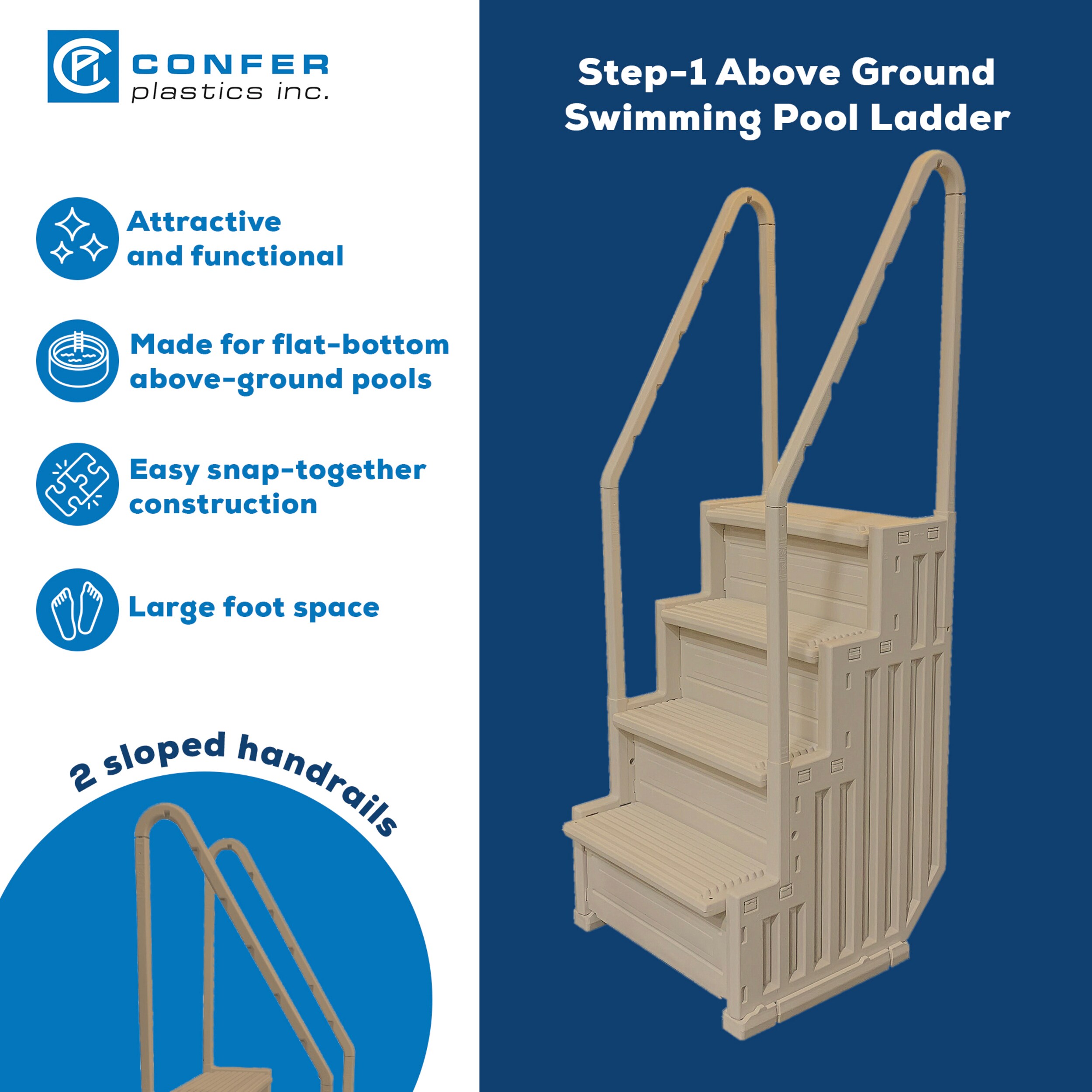 Confer 179568 Above-Ground-Pool-Lad-Steps - View #6