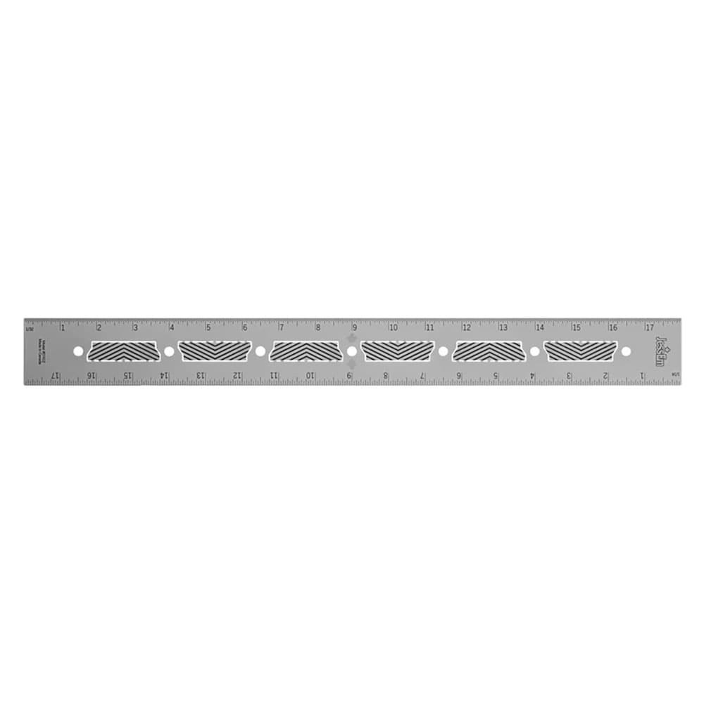 JessEm 07412 07412 Stainless Steel 18 Inch Precision Ruler with Patented Flex Grip and Fade Resistant Markings