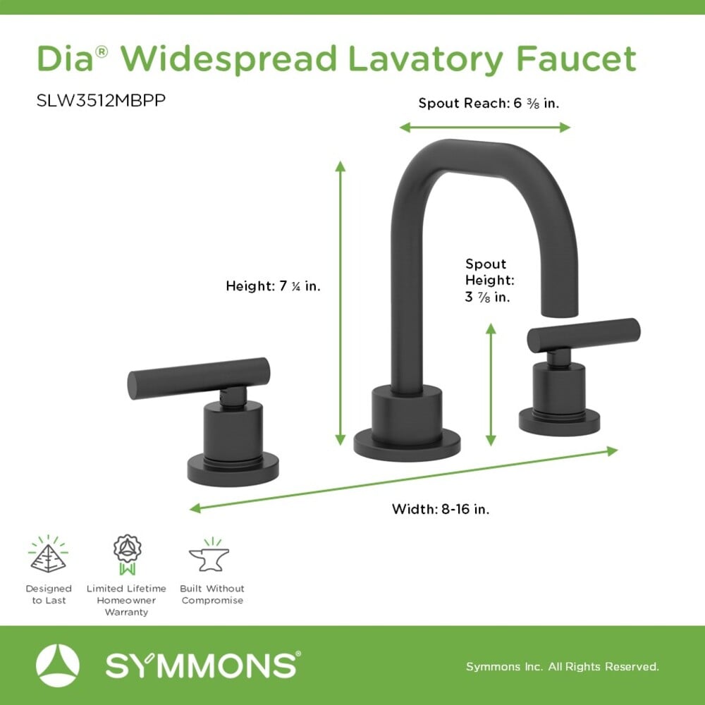 Symmons SLW3512MBPP Lavatory-Faucets - View #3