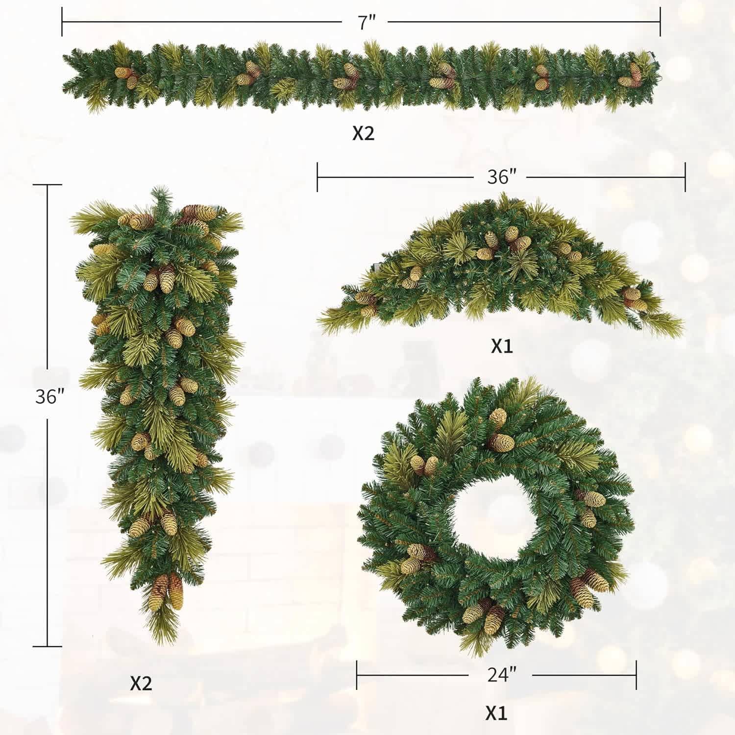 Garvee 2LSHQQPHK-35JT5365 Artificial-Christmas-Garland - View #6