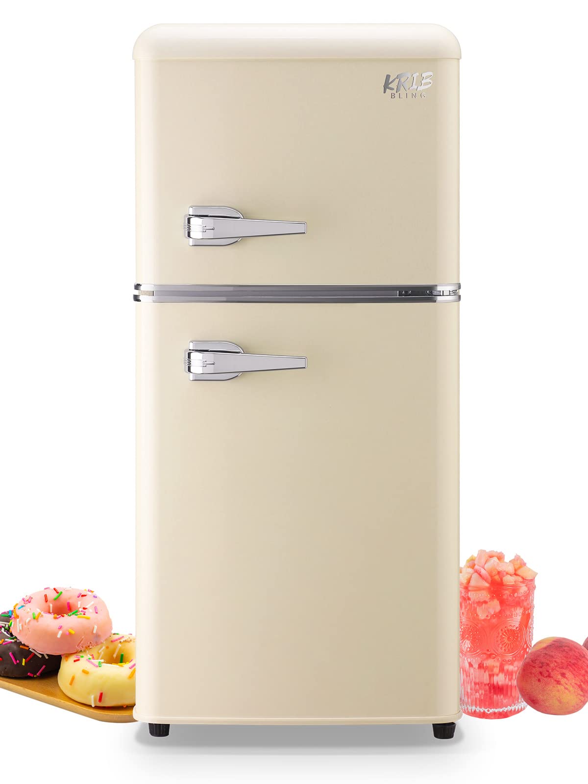 Jeremy Cass GJLWASH80 3.5-cu ft Mini Fridge with Freezer ( White )
