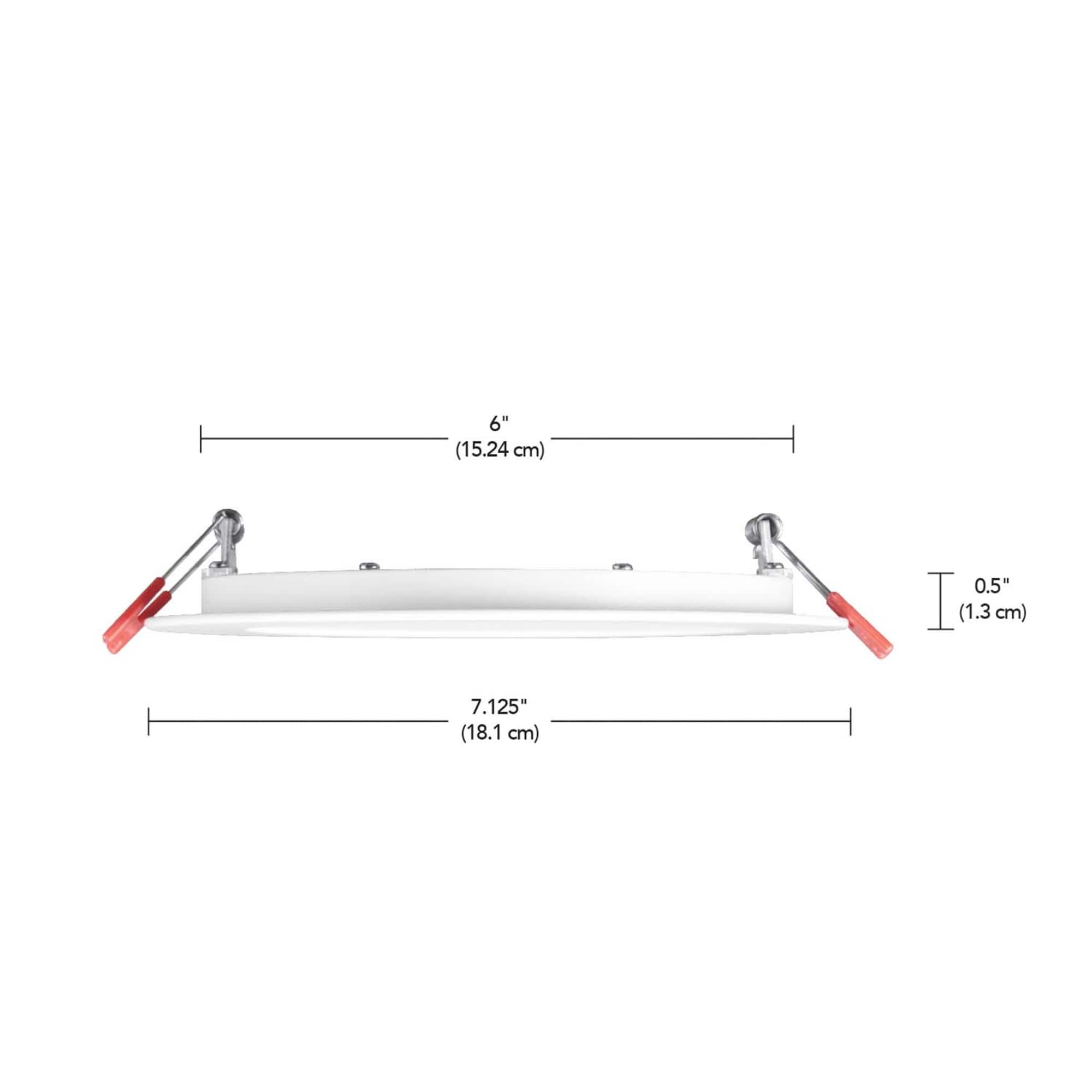 6'' White Ultra Slim LED Recessed Lighting Kit with Smart Control