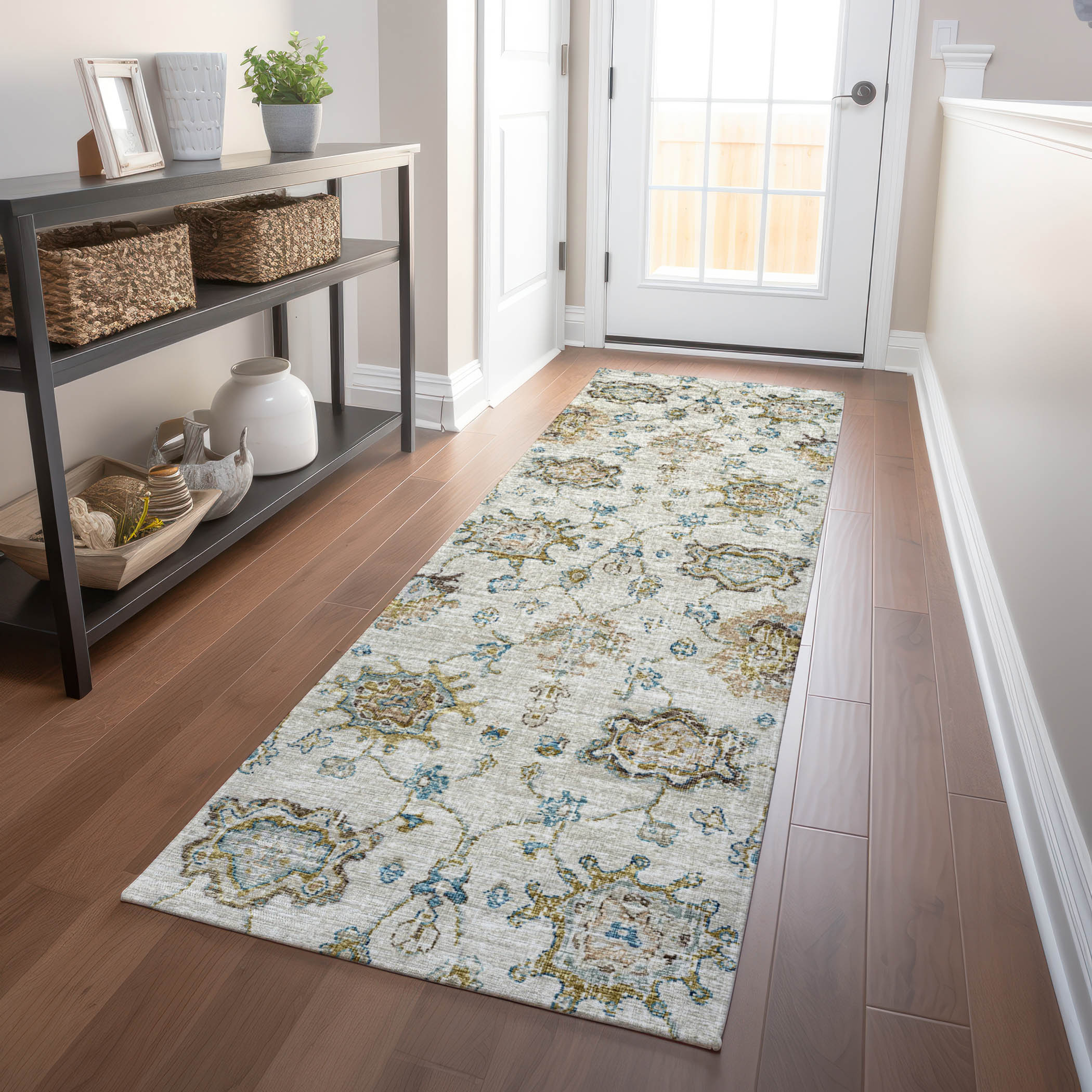 Addison Rugs AMF96LI2X8 Mayfield AMF96LI 2 x 7 (ft) Loomed Polyester Linen Rectangular Indoor Abstract Machine washable Runner rug
