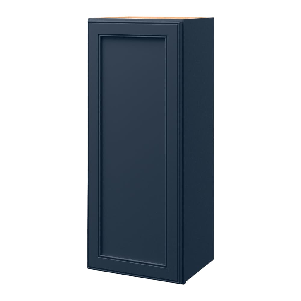 allen + roth 478SH Southam 15-in W x 39-in H x 12-in D Navy Wall Fully assembled Cabinet Recessed Panel