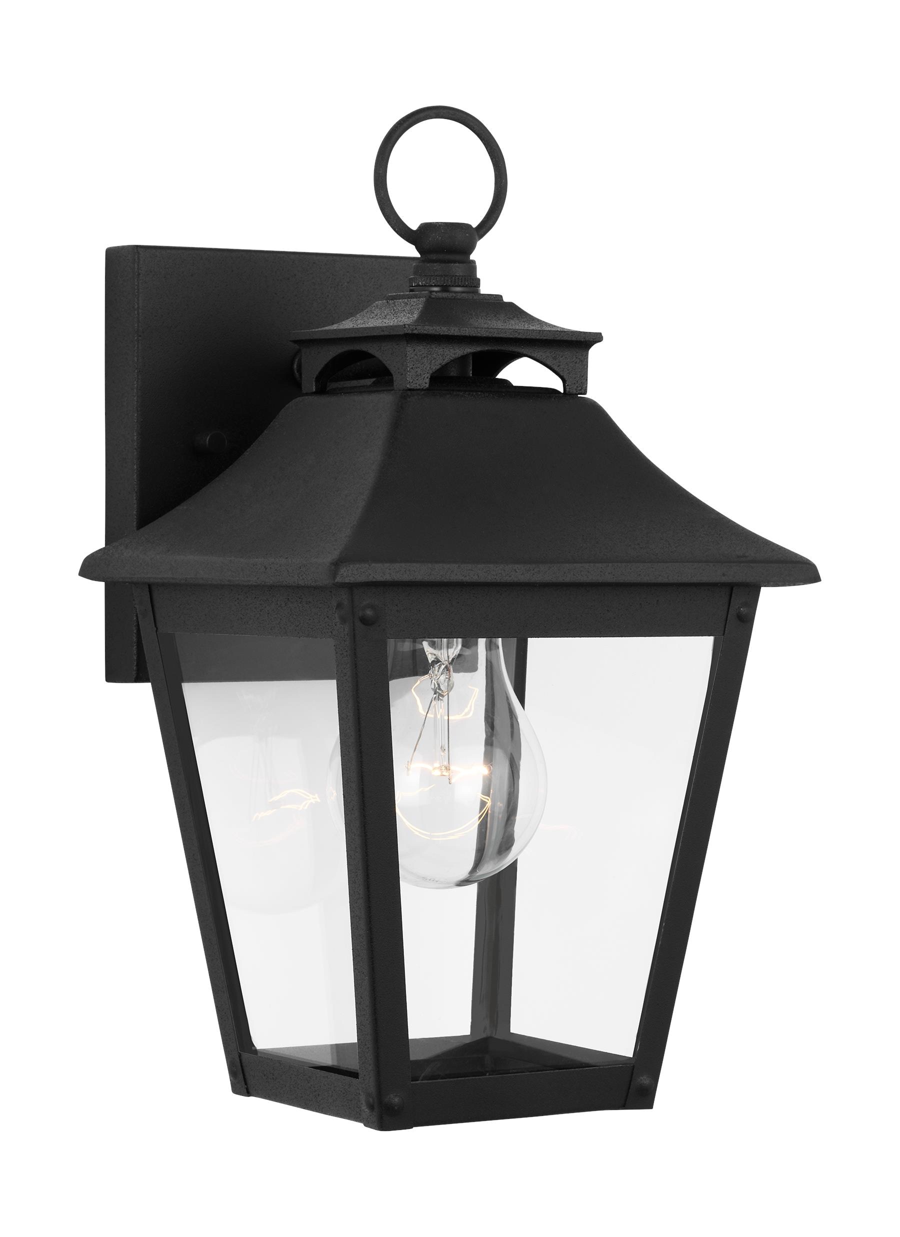 Generation Lighting Galena 1-Light 10.875-in H Black Outdoor Wall Light ...