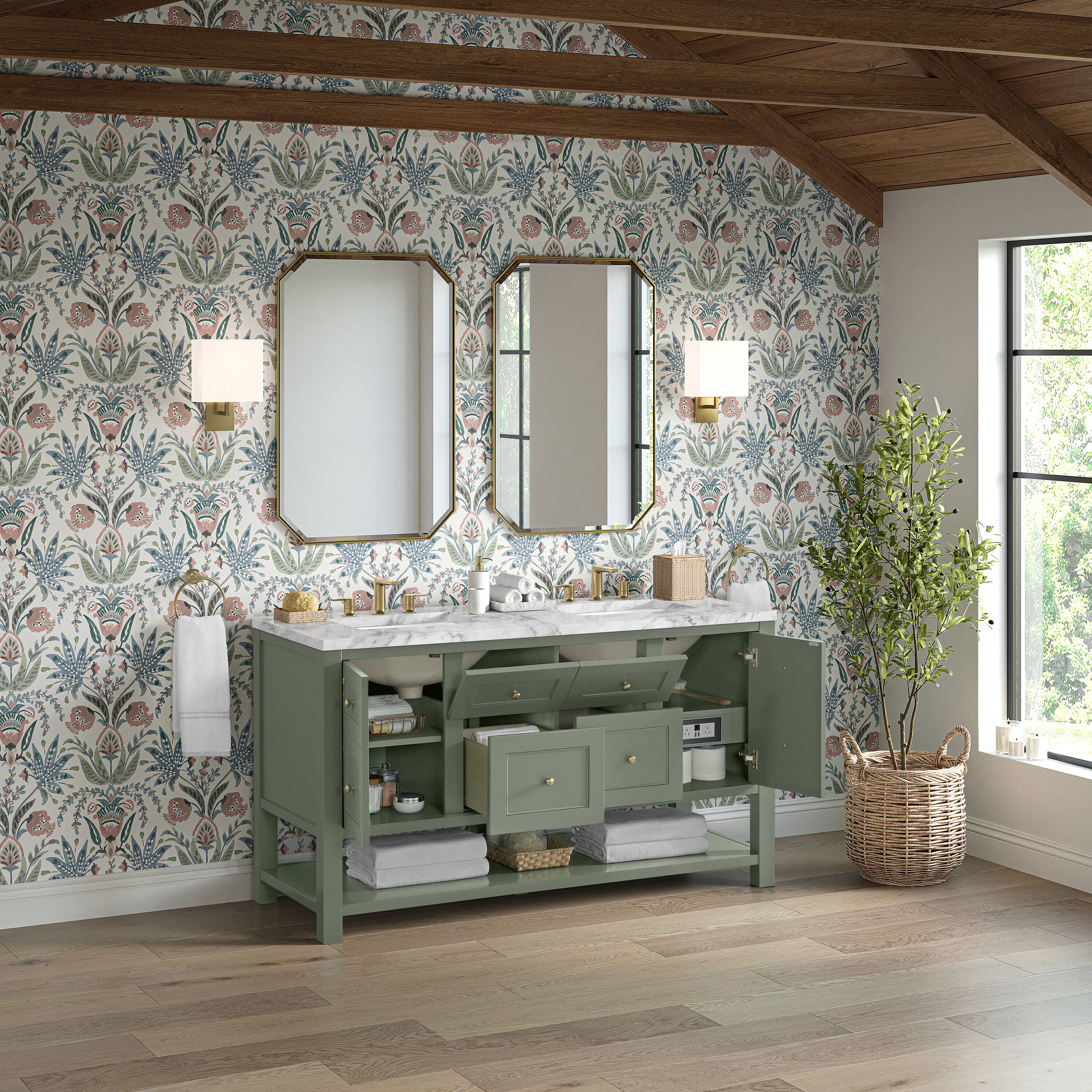 James Martin Vanities 330-V60D-SC-3CAR Bath-Vanity-Combo - View #4