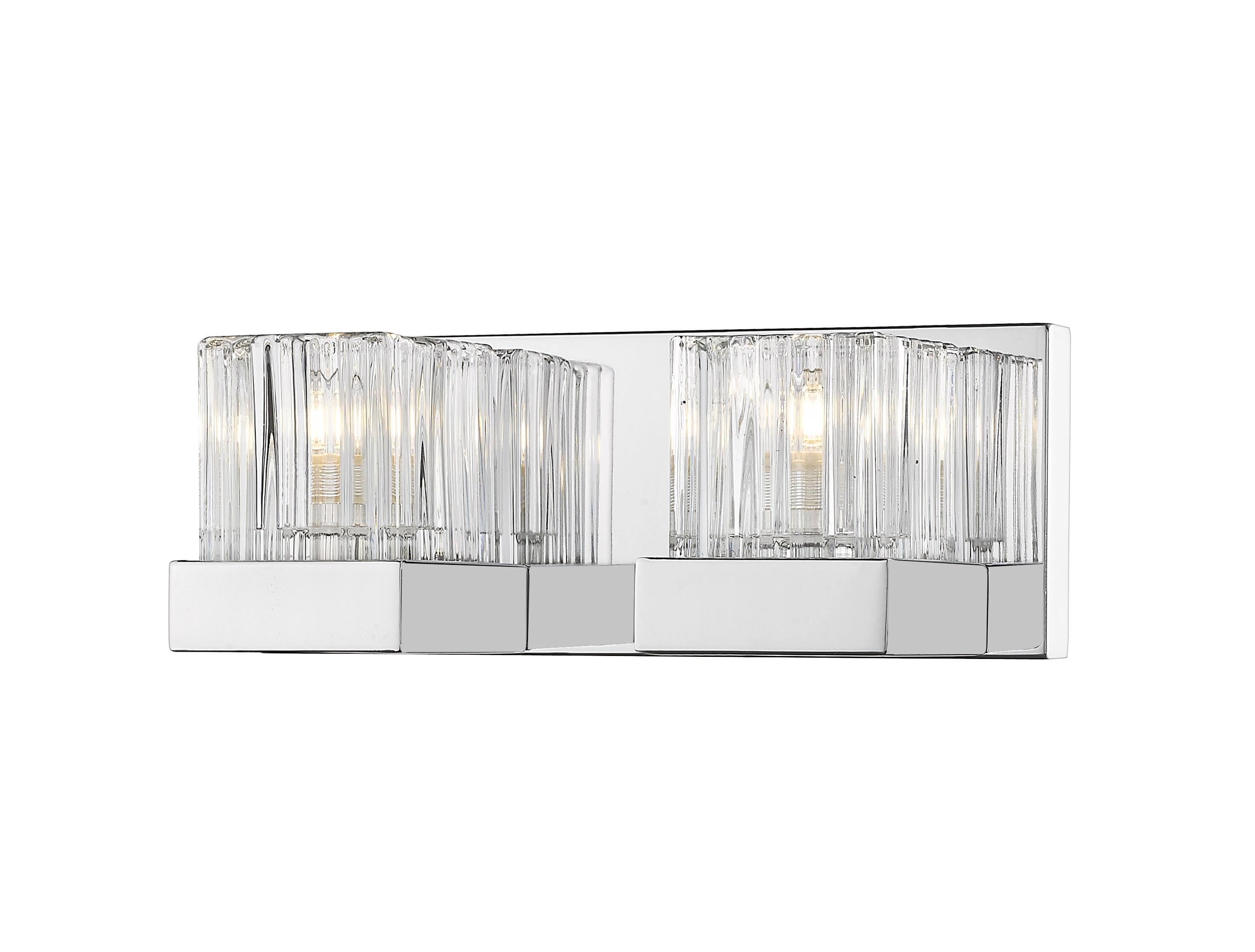 Z-Lite 468-2V-CH-LED Fallon 12-in 2-Light Chrome LED Modern/Contemporary Vanity Light