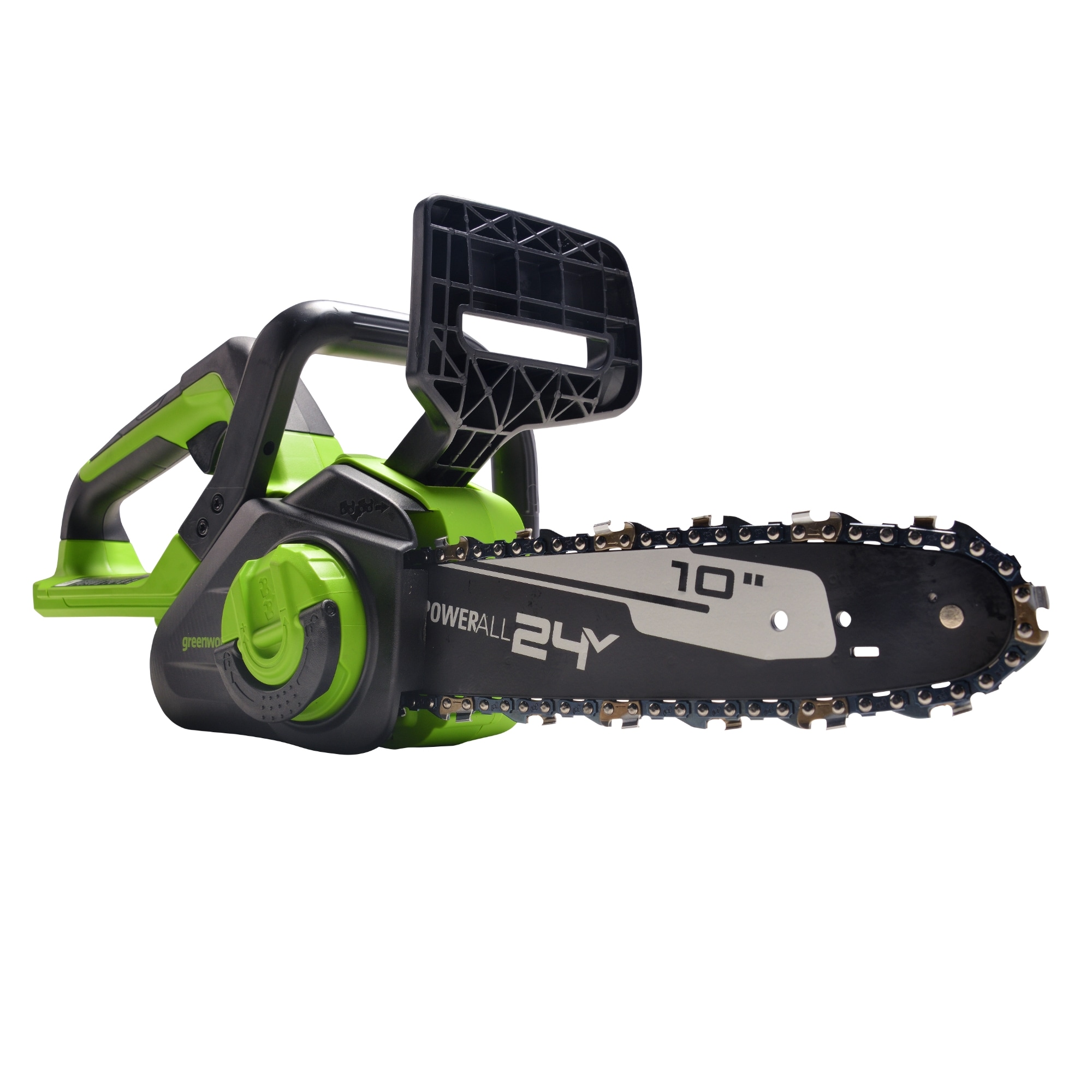 Greenworks CSA24B00 24-volt 10-in Battery Chainsaw Battery Not Included Charger Not Included