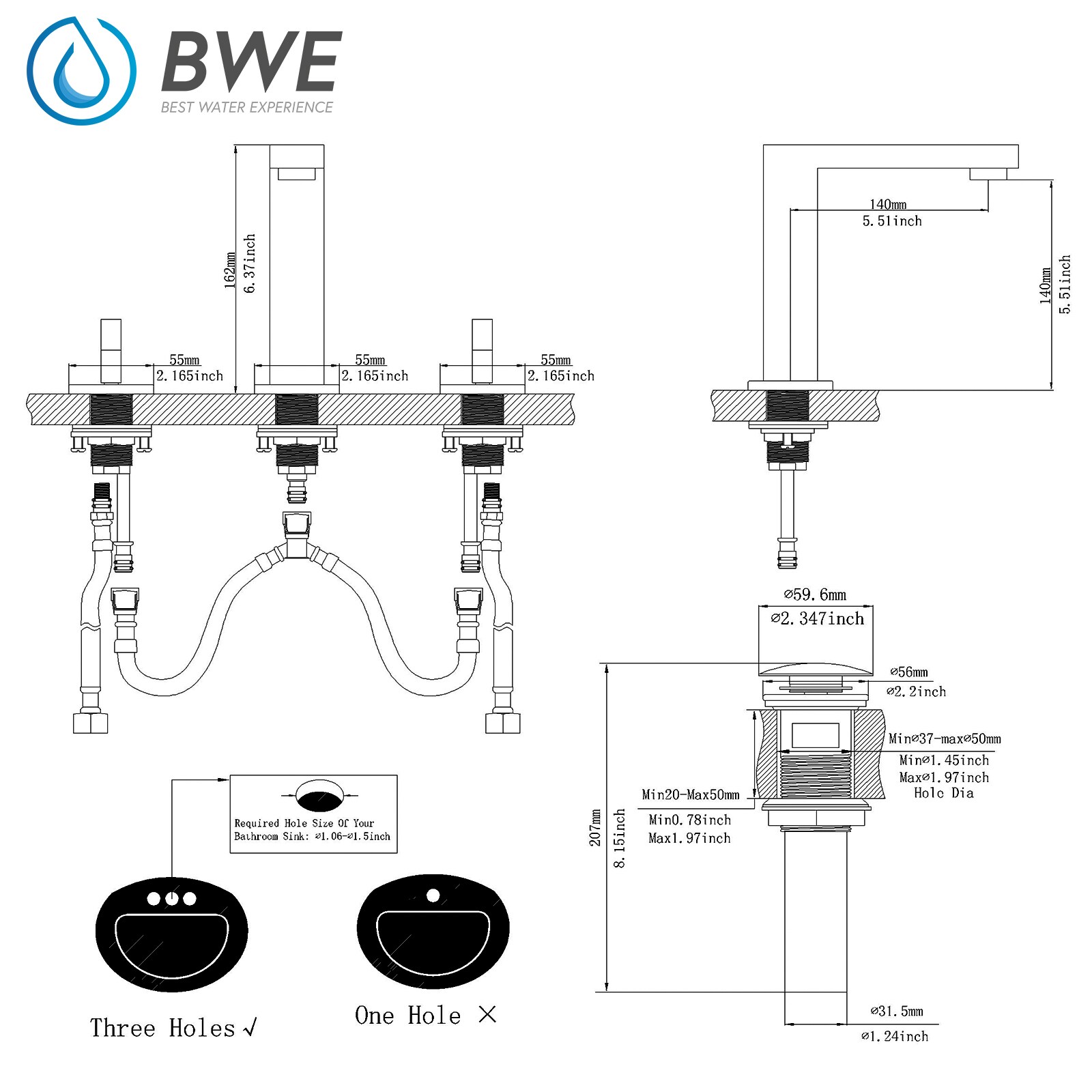 BWE A-916439-BLACK Lavatory-Faucets - View #7
