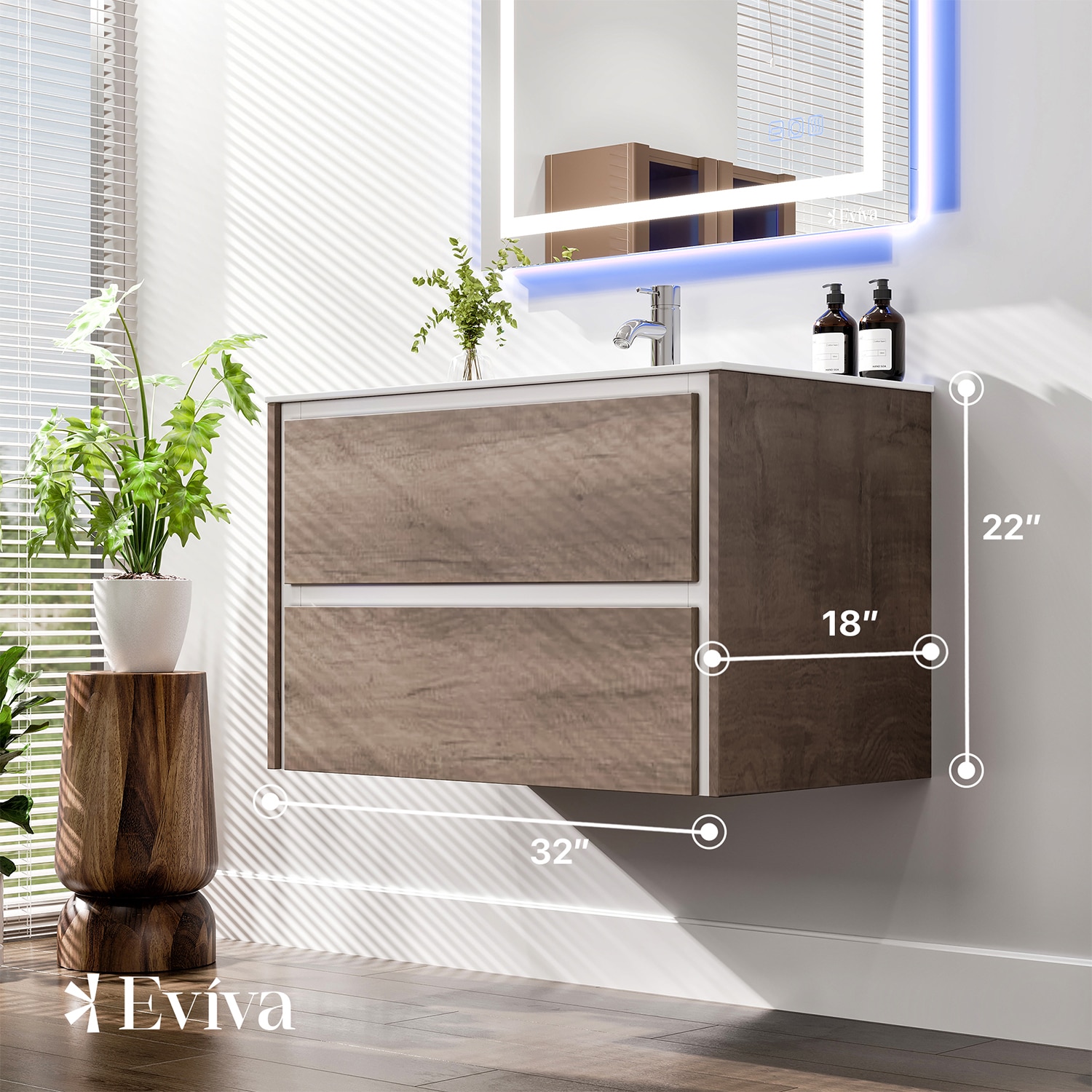 Eviva EVVN564-32GOK Bath-Vanity-Combo - View #2