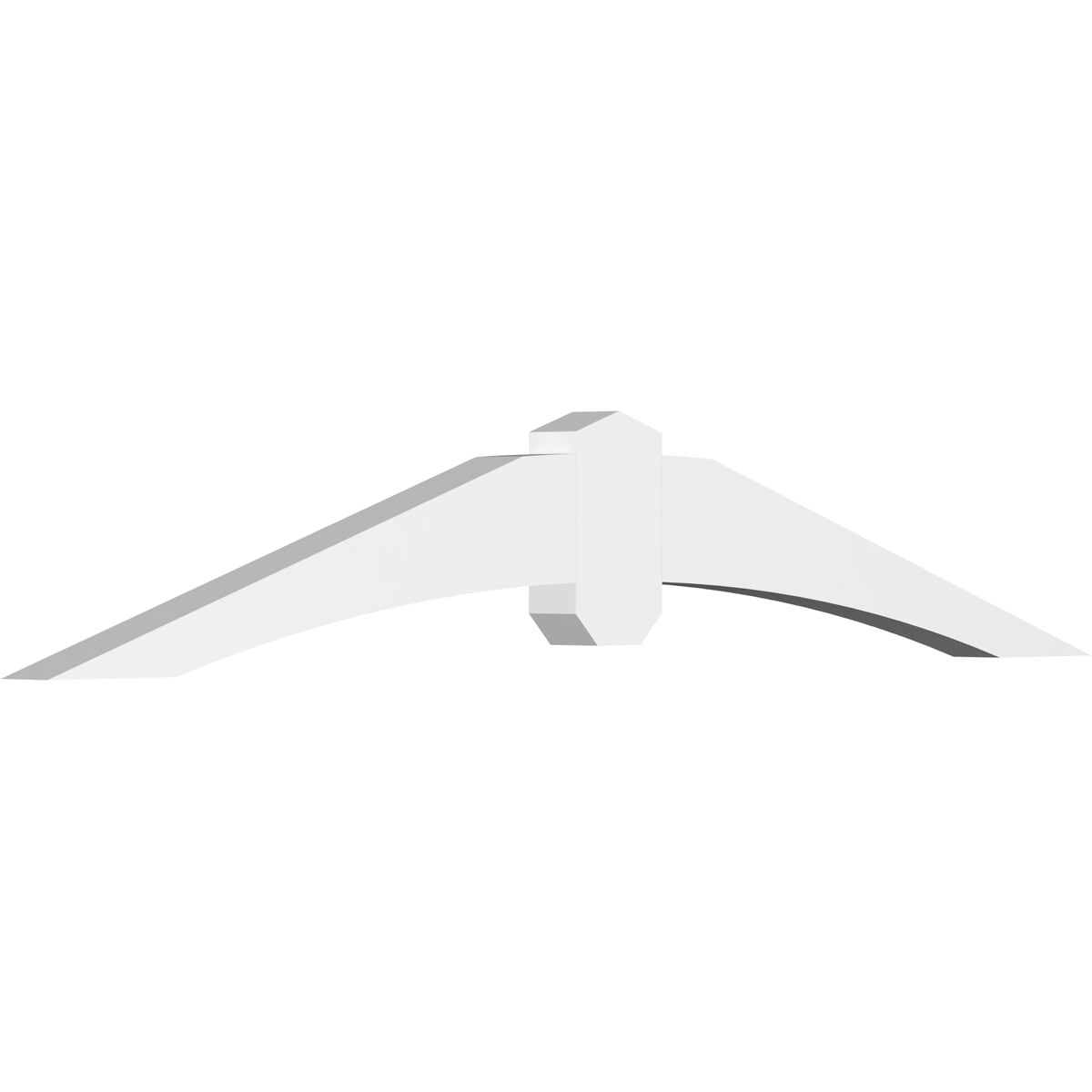 Ekena Millwork GBP048X08X0204ARC00 Archdale White PVC Gable bracket