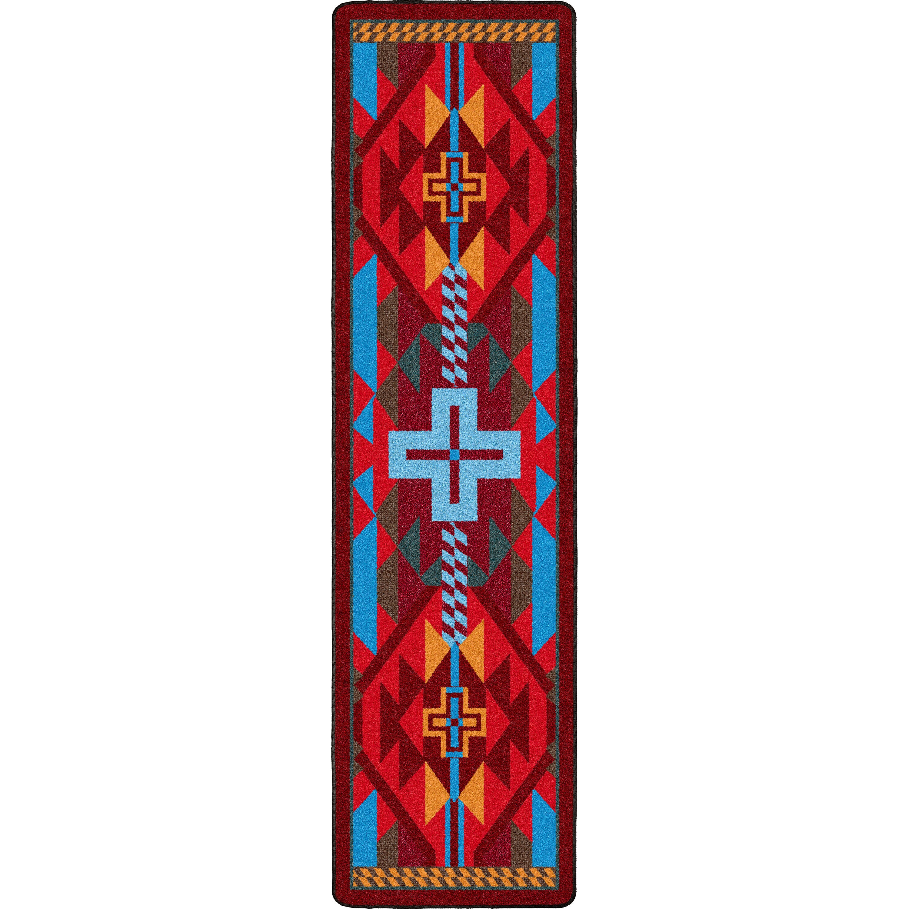 American Dakota 0080SST217 2 x 8 (ft) Tufted Nylon Sunset Rectangular Indoor Southwestern Runner rug