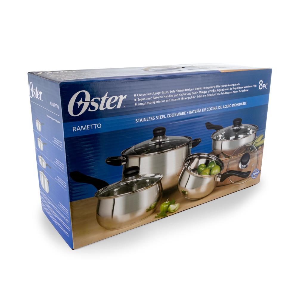 Gibson Oster Rametto Cookware Set, Silver