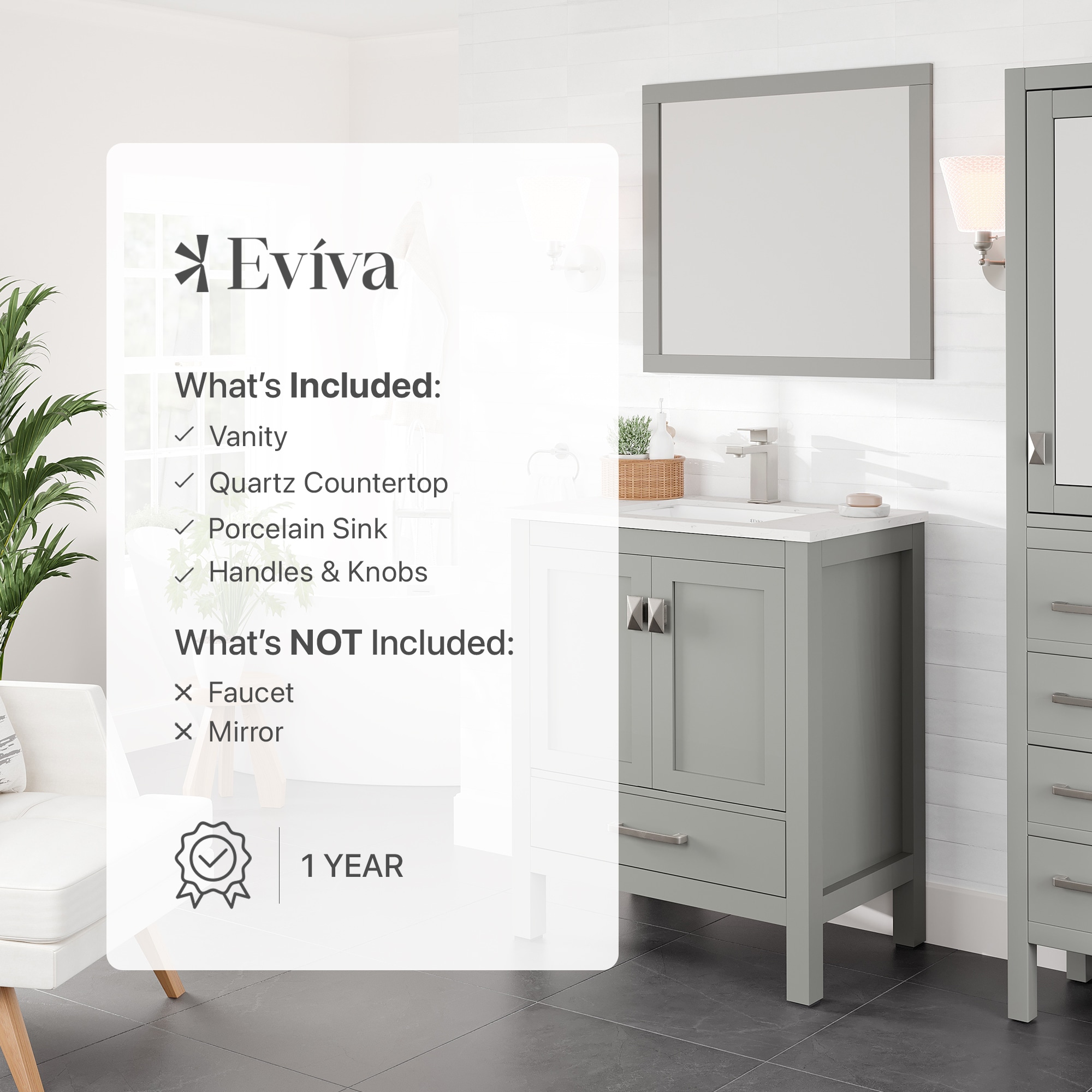 Eviva TVN414-30X18GR-Q Bath-Vanity-Combo - View #7