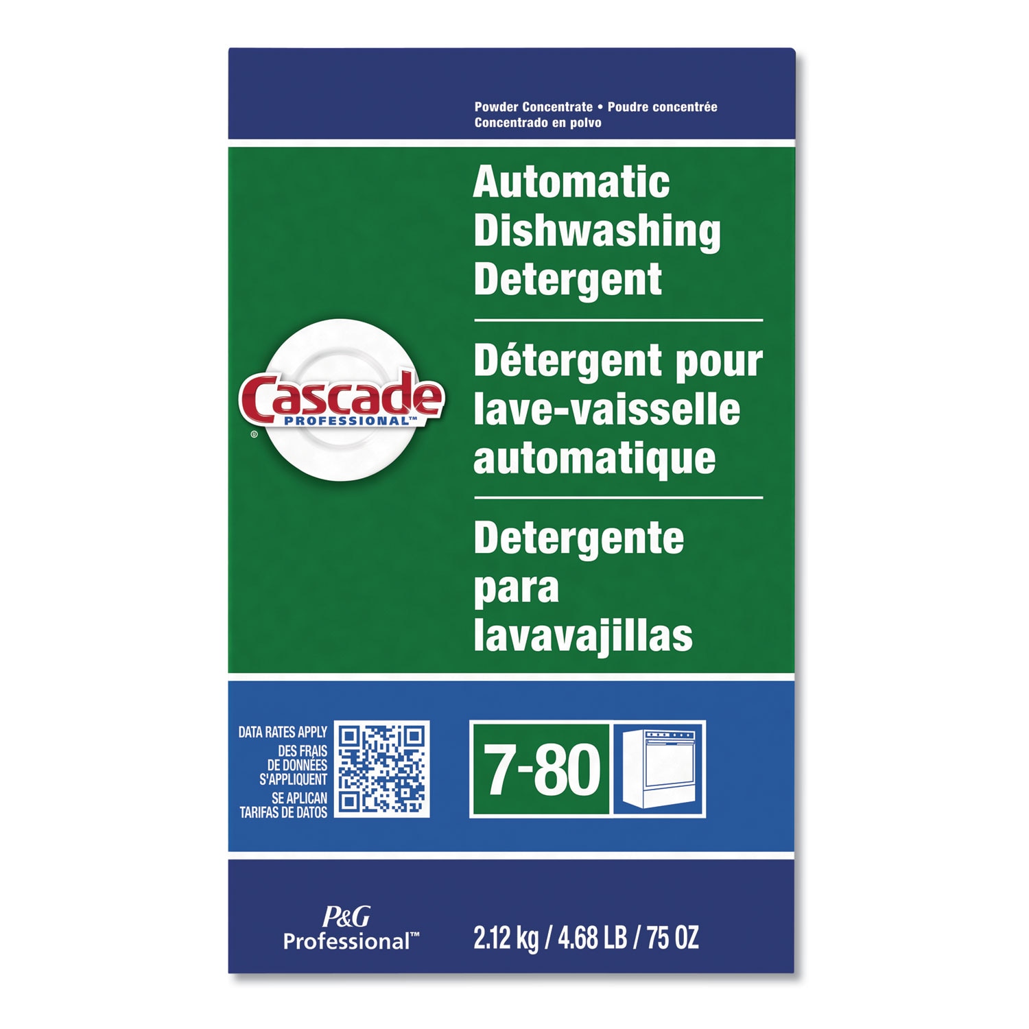 Cascade Professional ESNPGC59535 Automatic Dishwasher Detergent Powder  Fresh Scent  75 oz Box