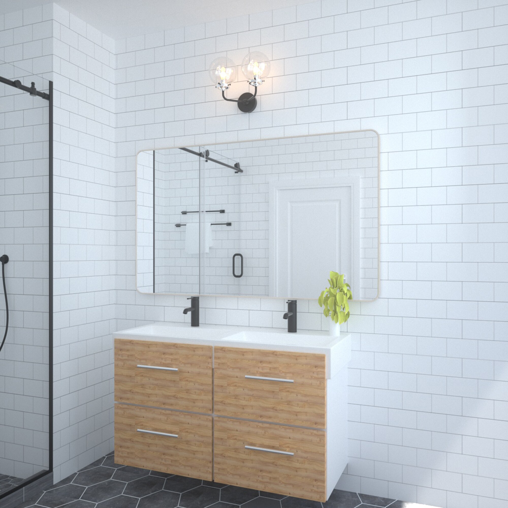 Bybafun YE1800009 Framed-Bath-Mirrors - View #3