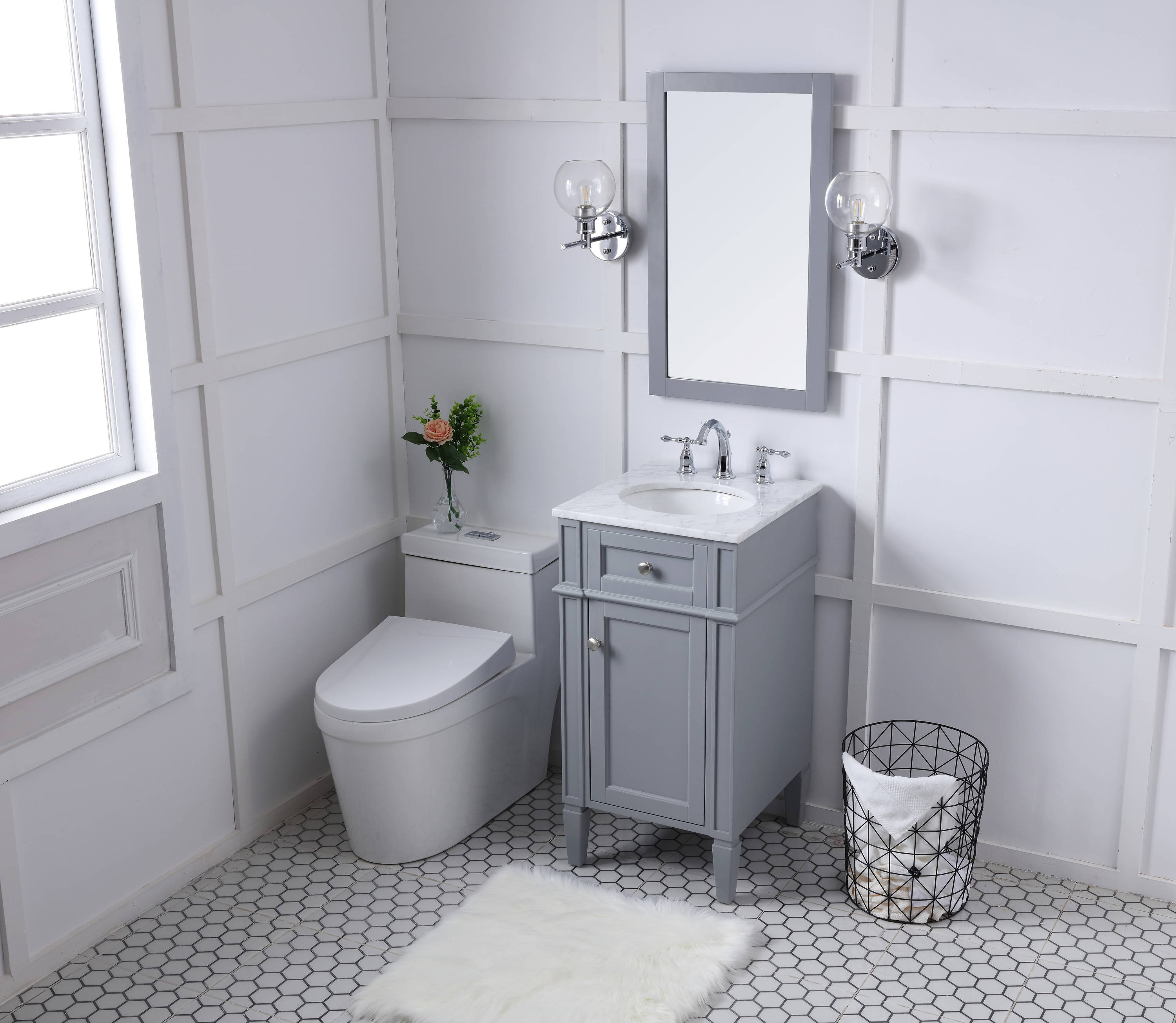 Elegant Decor HF37554GR Bath-Vanity-Combo - View #12