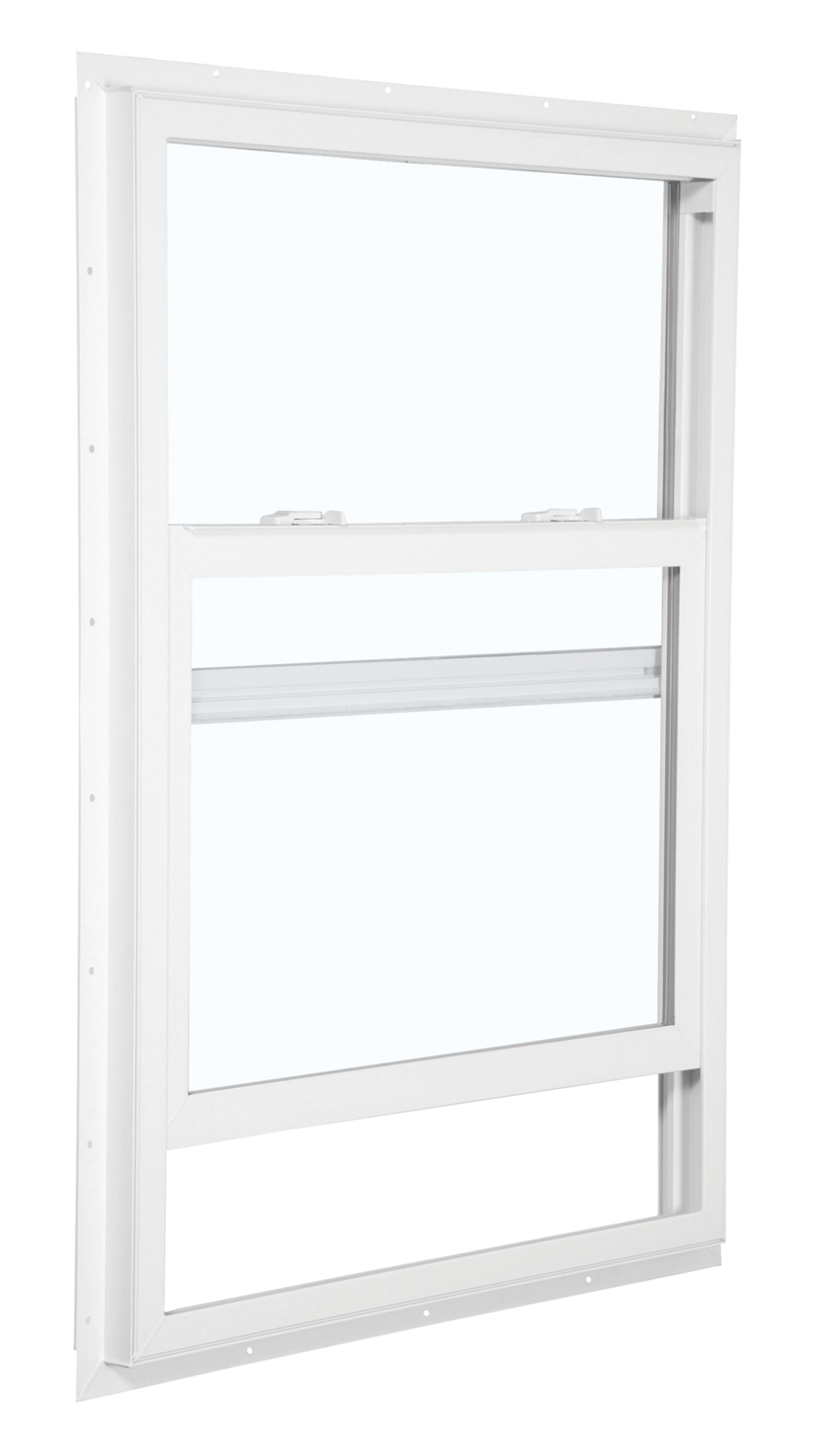 RELIABILT 105 Series New Construction 23-1/2-in x 35-1/2-in x 2-5/8-in Jamb White Vinyl Dual-pane Single Hung Window Half Screen Included