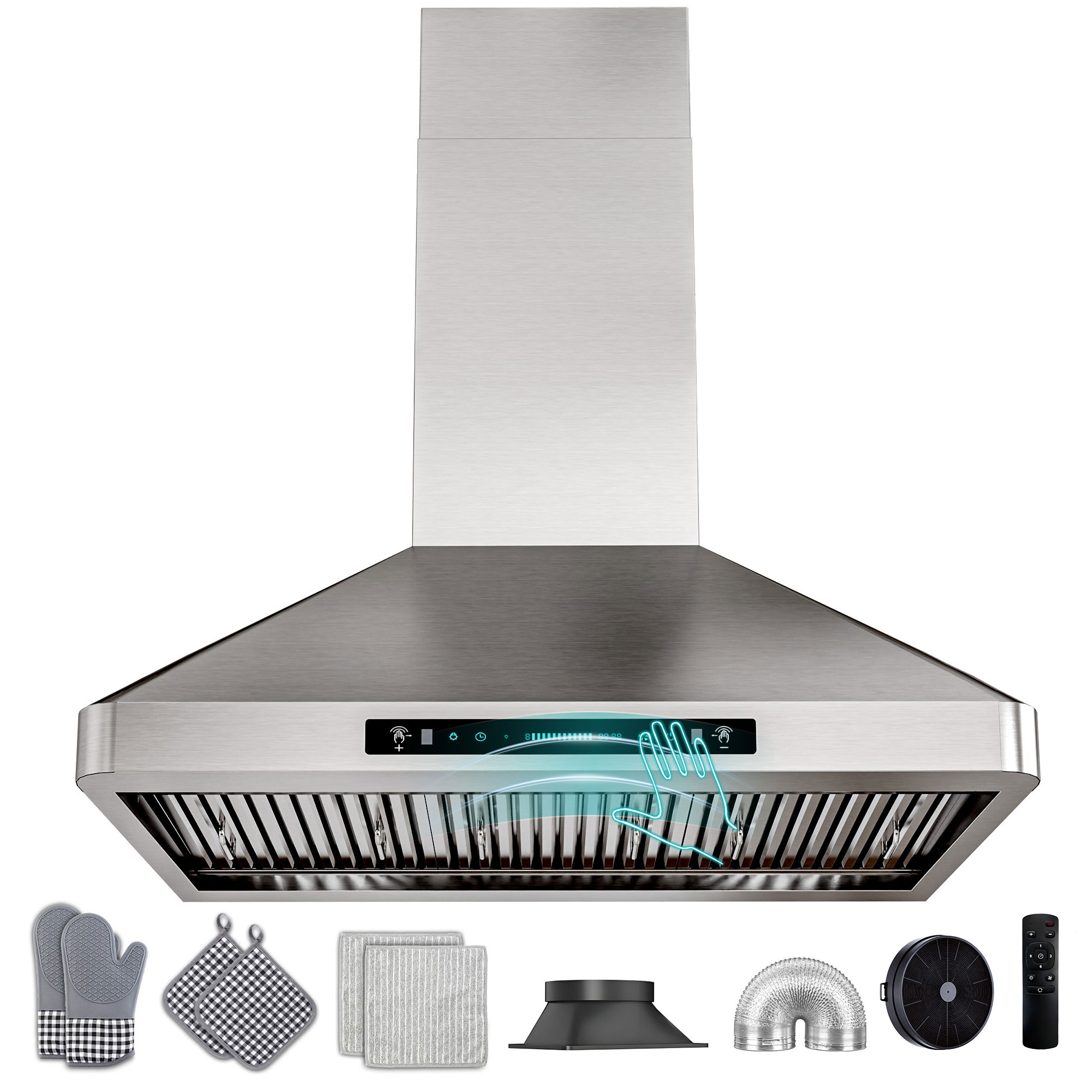 DZS DIKP02-R-36 36 inch Convertible 980-CFM Stainless steel Wall-Mounted Range Hood