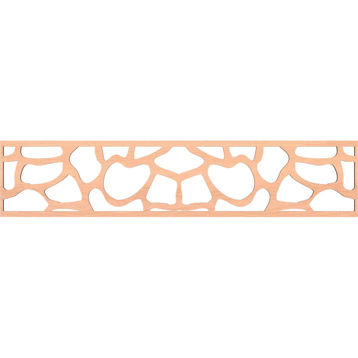 Ekena Millwork MLDB10X46ROCAL Rochester Fretwork Flat Trim 10-in x 3.9-ft Alder Brown Unfinished 2155909 Pierced Wall Panel Moulding
