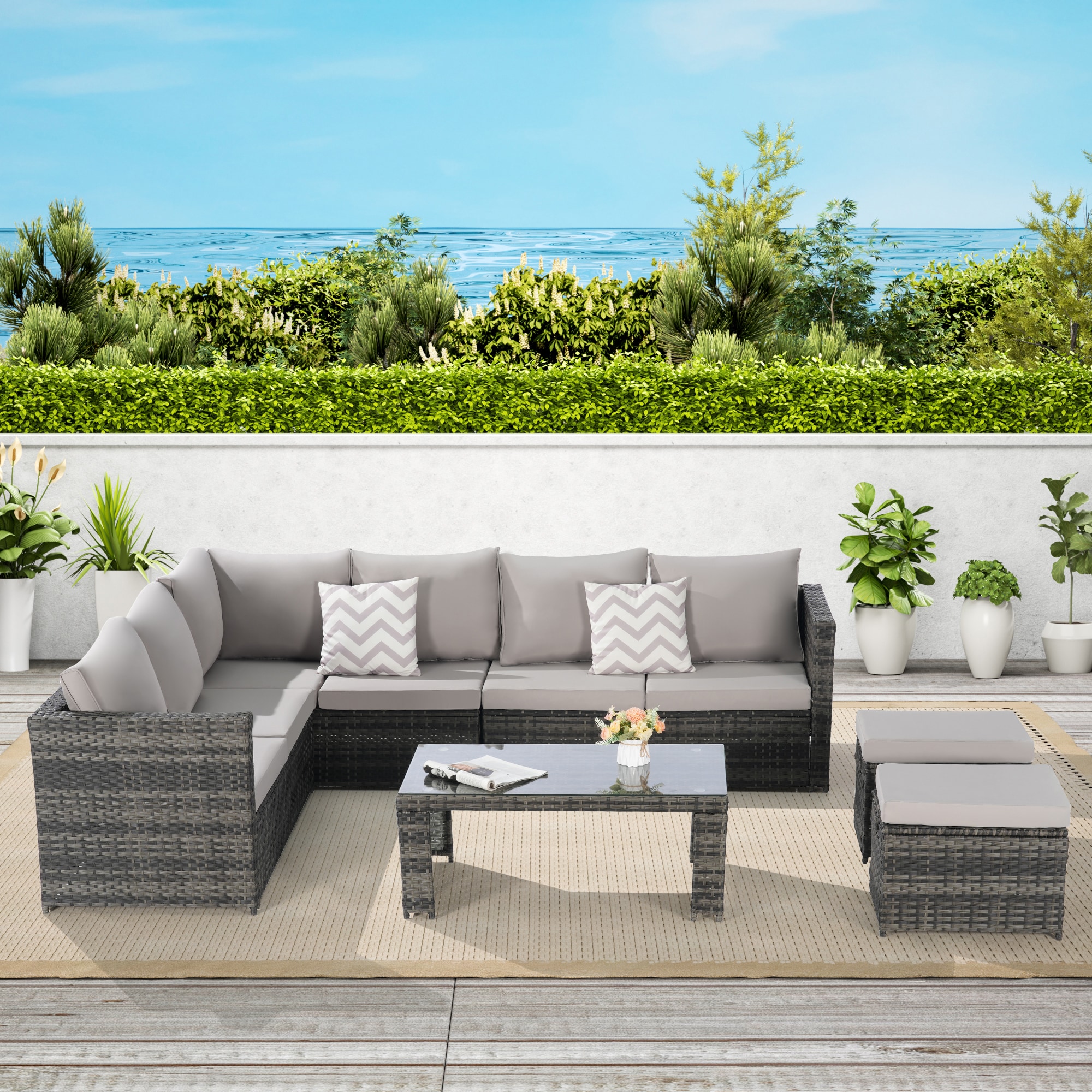 SINOFURN SYB670021BN Patio-Sofas-Daybeds - View #2