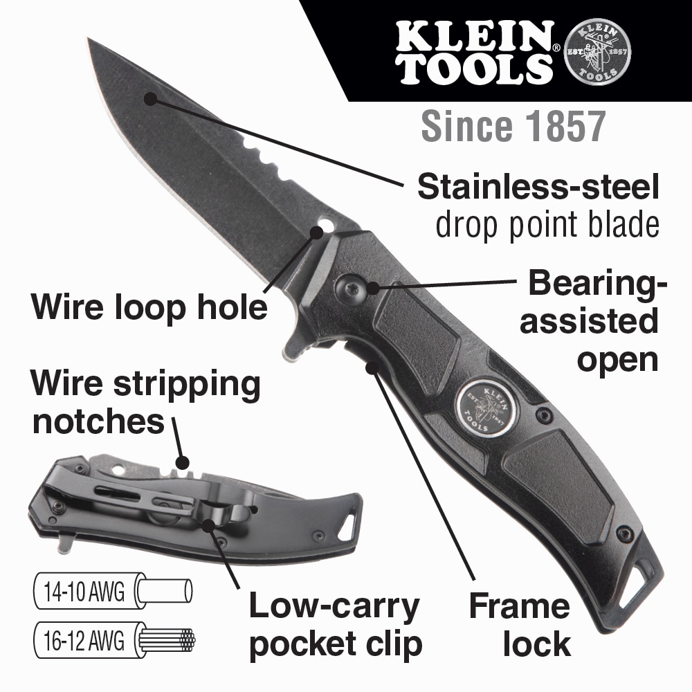 Klein Tools Electrical Scissors with Stripping Notches and Combination Knife and Scissors Sharpener Tool Set