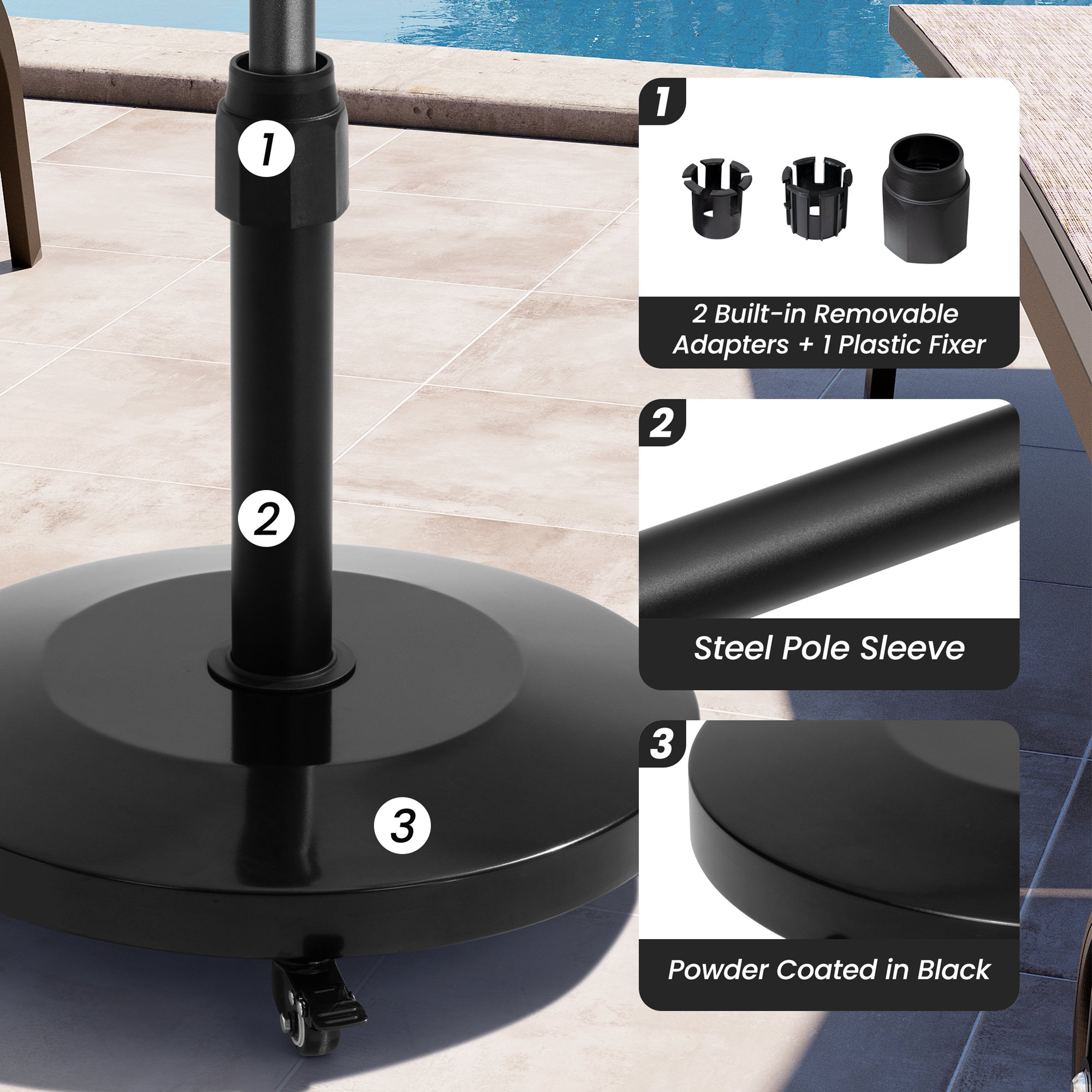 Crestlive Products CL-UB031BLK Umbrella-Bases - View #4