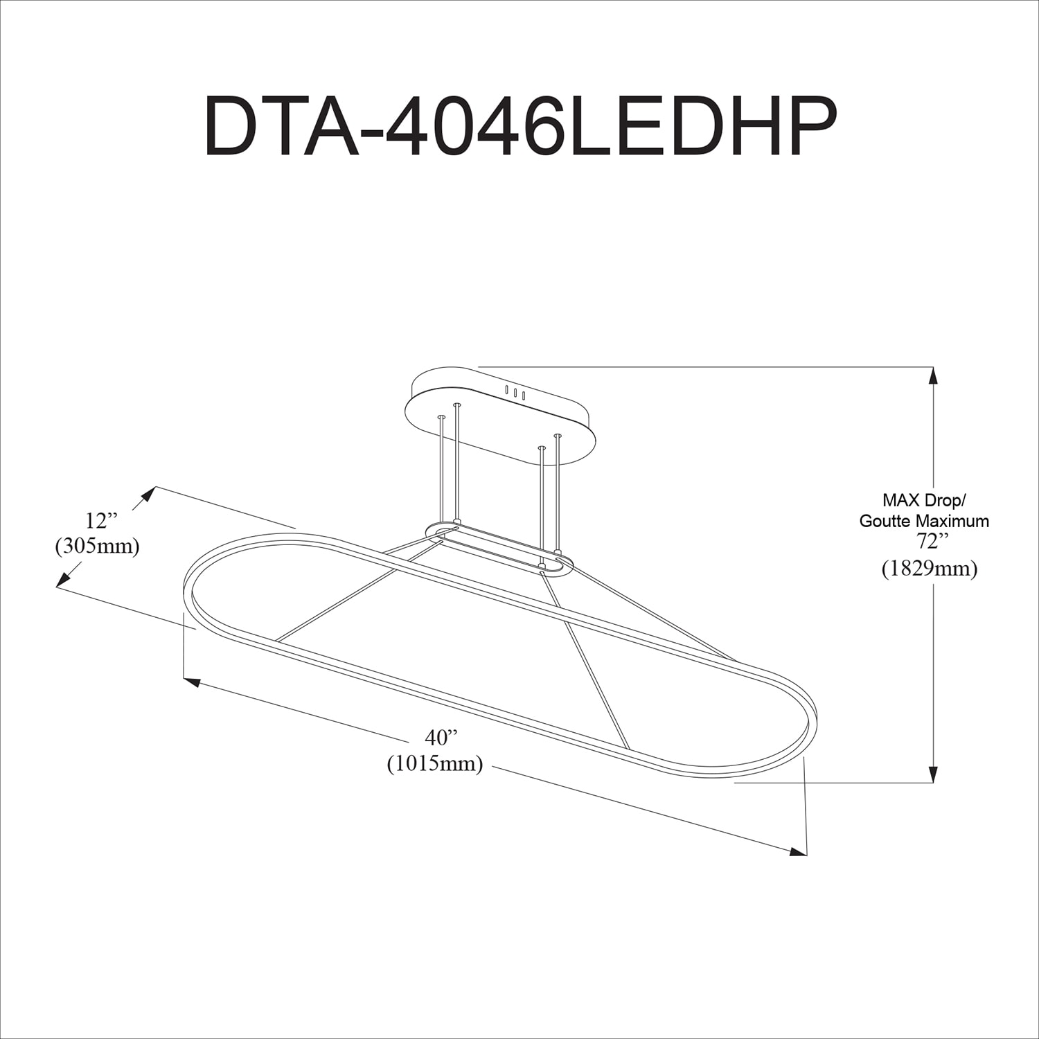 Dainolite DTA-4046LEDHP-MB Pendant-Lights - View #3
