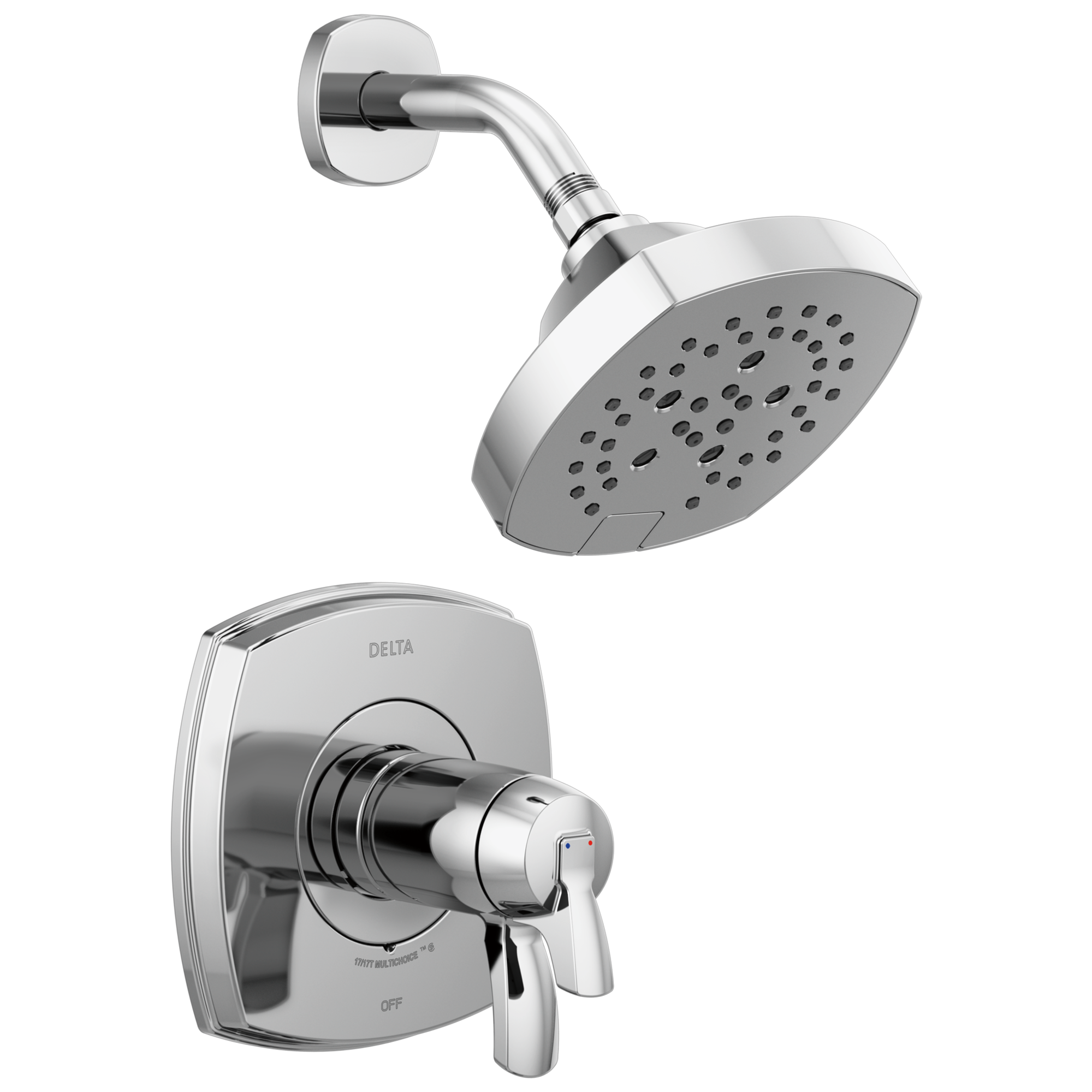 Delta T17T276 Stryke Chrome 2-handle Multi-function Round Shower Faucet Valve Included