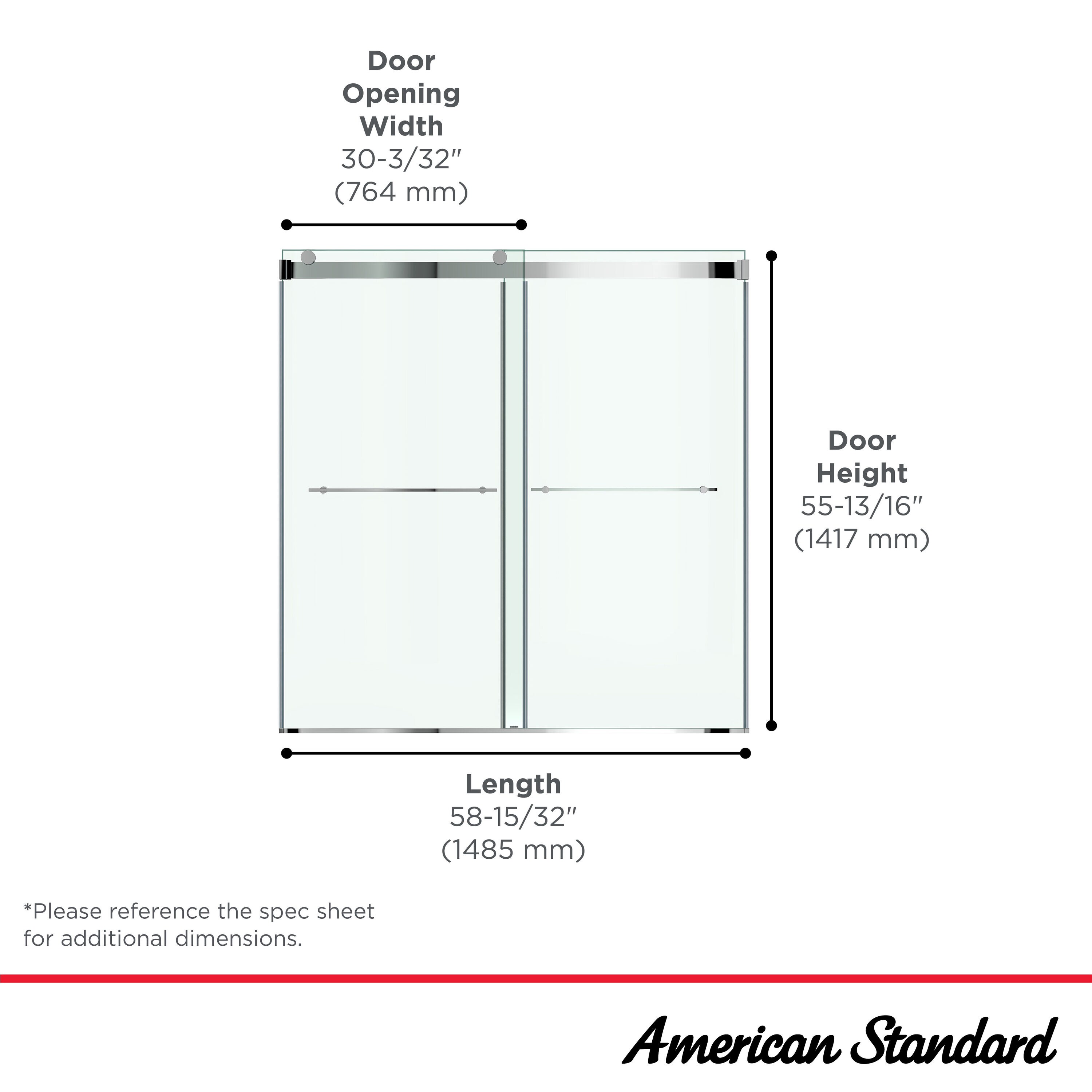 American Standard Aspirations Silver 59-in to 60-in W x 60-in H ...