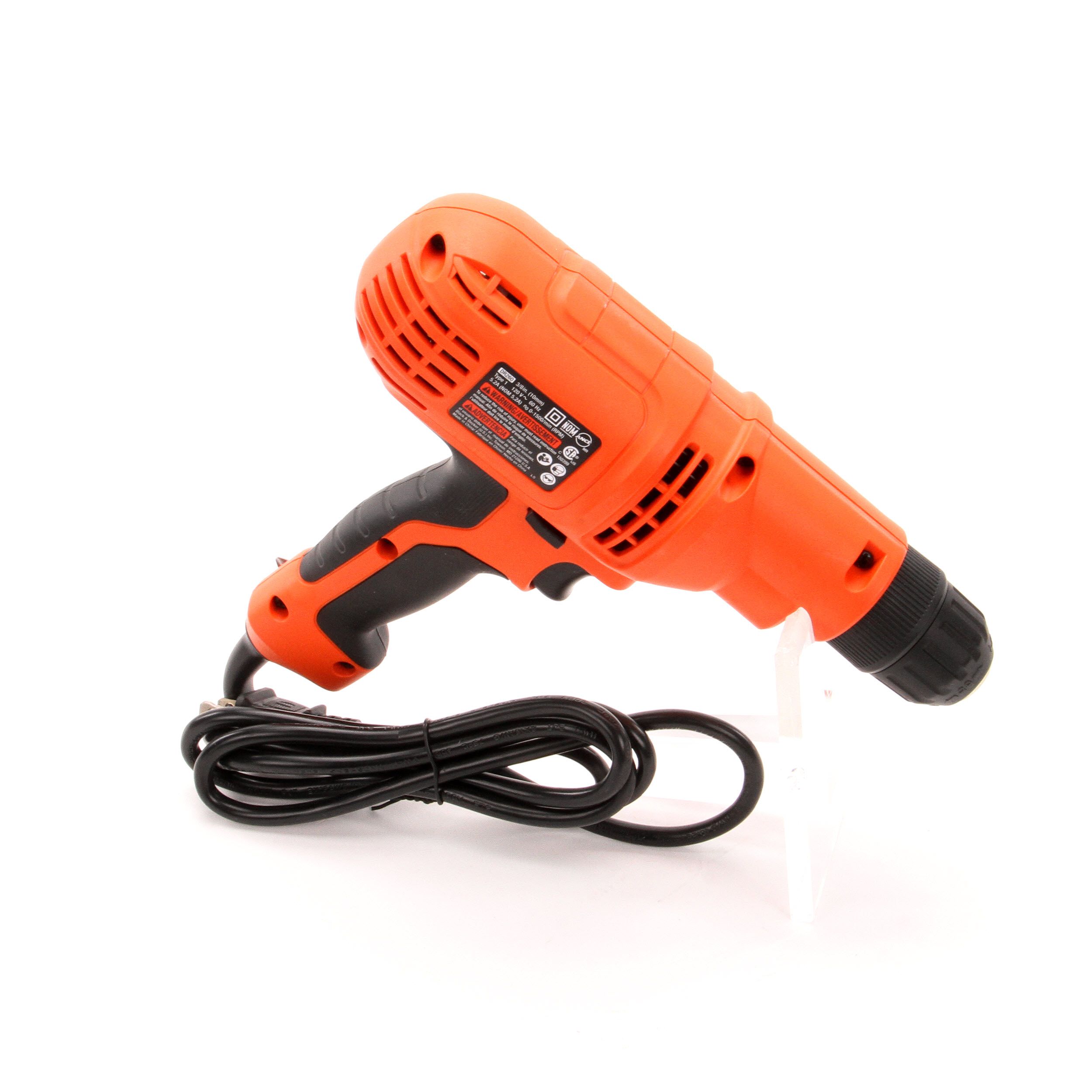 BLACK+DECKER 5.2Amp 3/8-Inch Corded Drill With 10 Bonus Drill Bits, DR260VA  