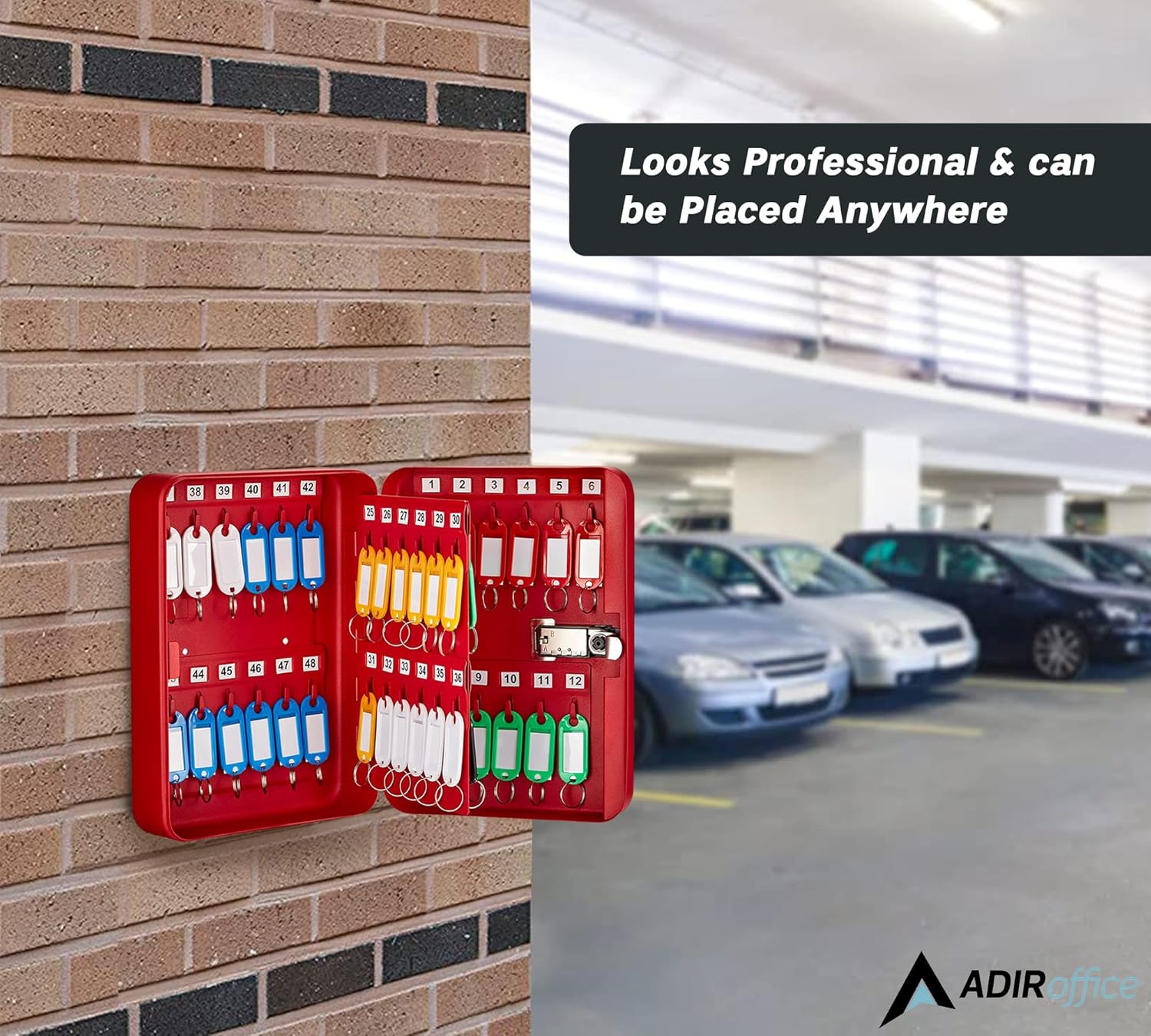 AdirOffice 682-48-RED-689-PKG Key-Safes - View #9