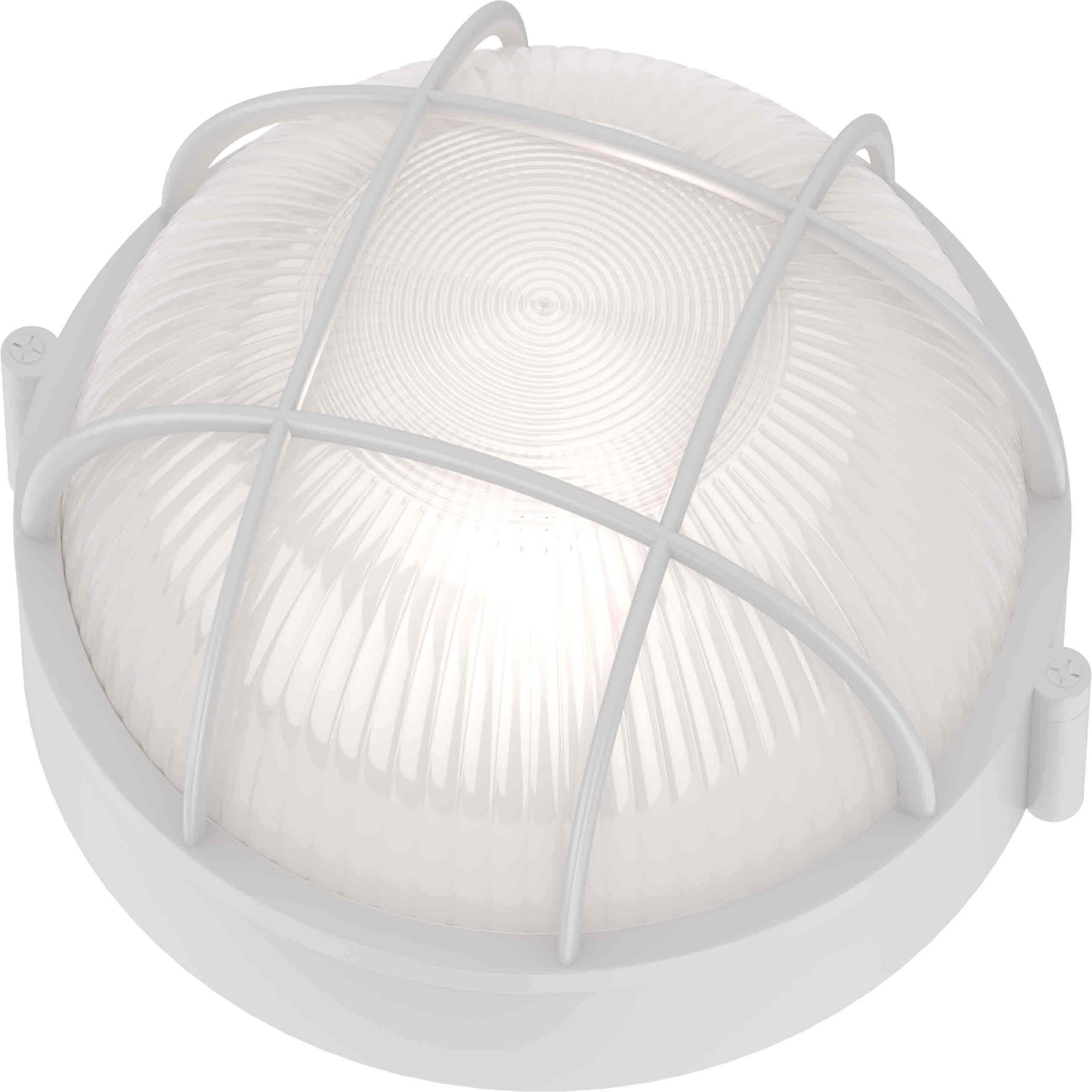 Luminous White Aluminum 7.5" Outdoor Bulkhead Light with Frosted Glass