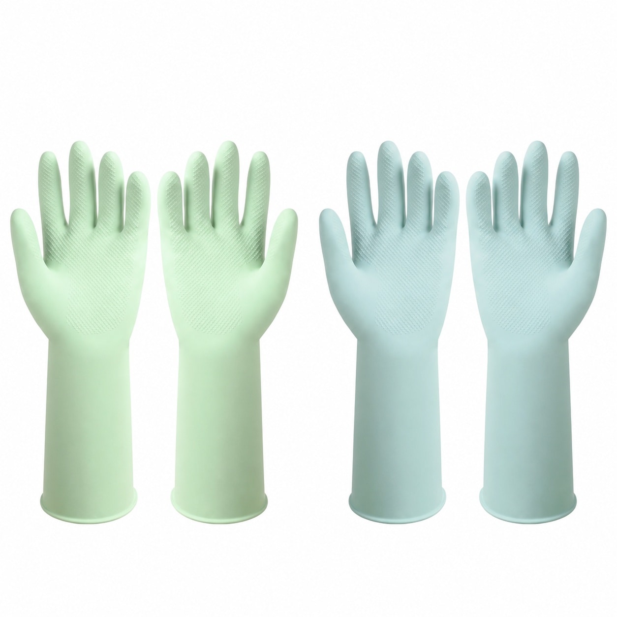 LAIFUCAM  Dishwashing Rubber Gloves Reusable Kitchen Gloves 2 Pairs Non Slip Cleaning Gloves for Washing Dishes Durable Long Cuff Waterproof