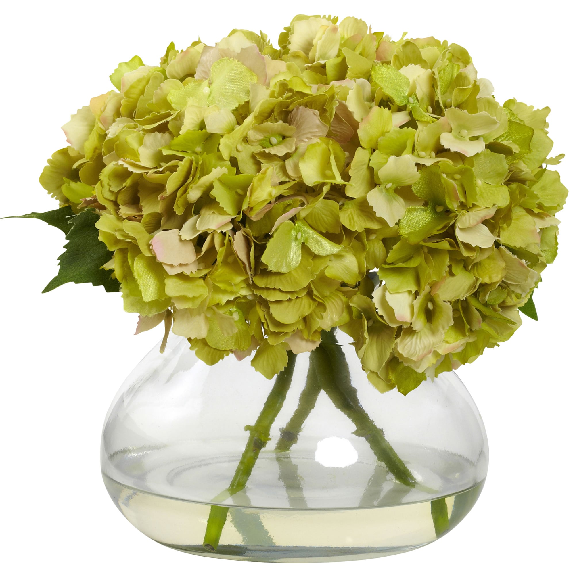 Nearly Natural 1357-GR 9-in Green Indoor Hydrangea Artificial Flower